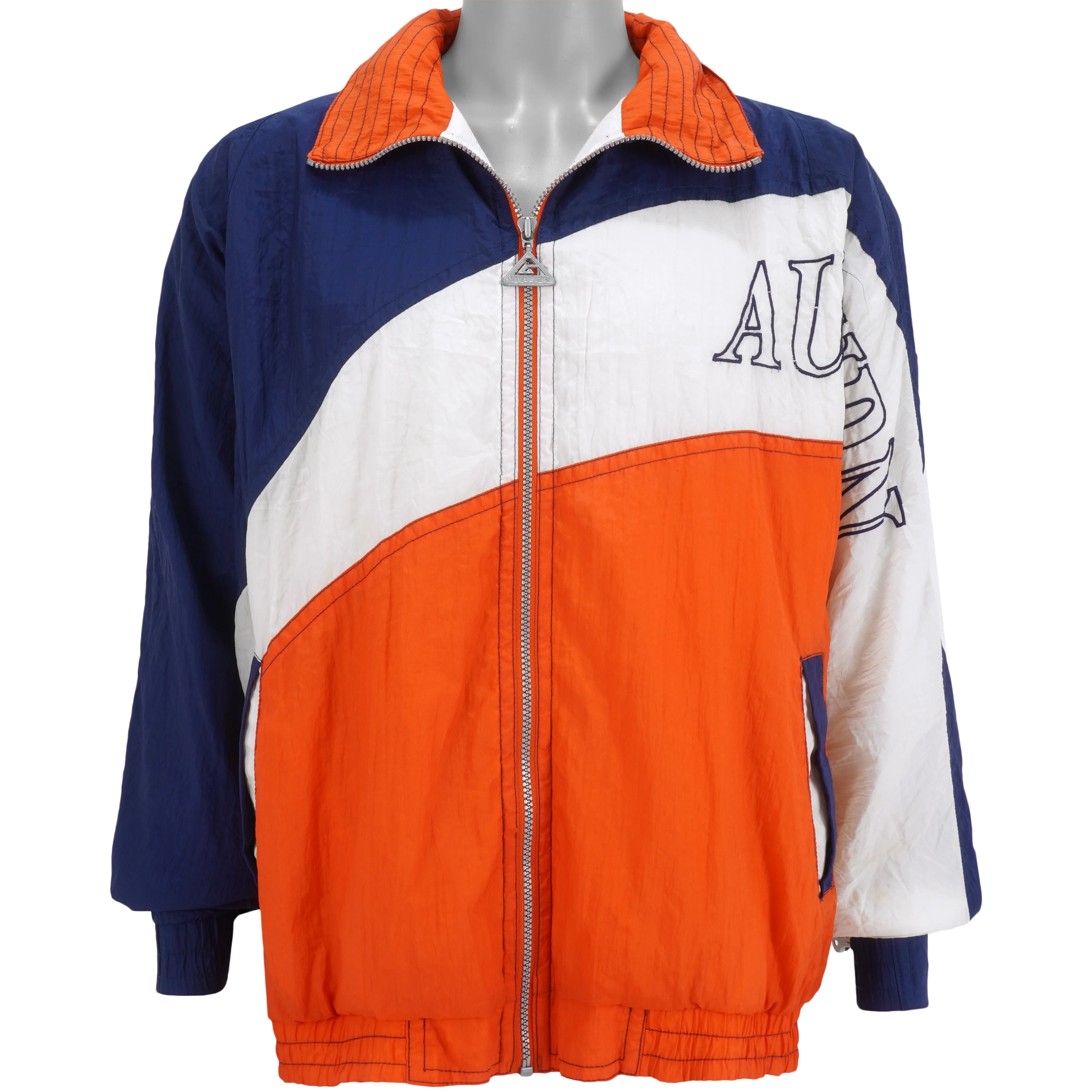 NCAA (Genuine Stuff) - Auburn Tigers Zip-Up Windbreaker 1990s Large - Image 3