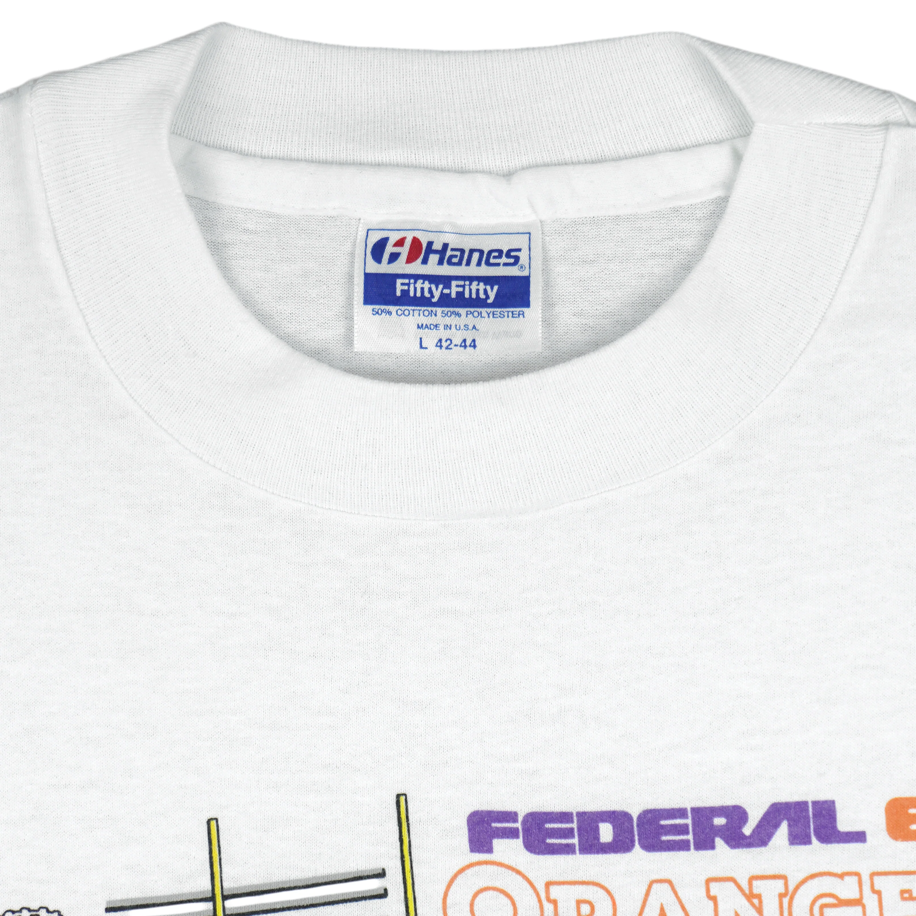NCAA (Hanes) - Fighting Irish Vs Buffaloes Orange Bowl T-Shirt 1991 Large - Image 4