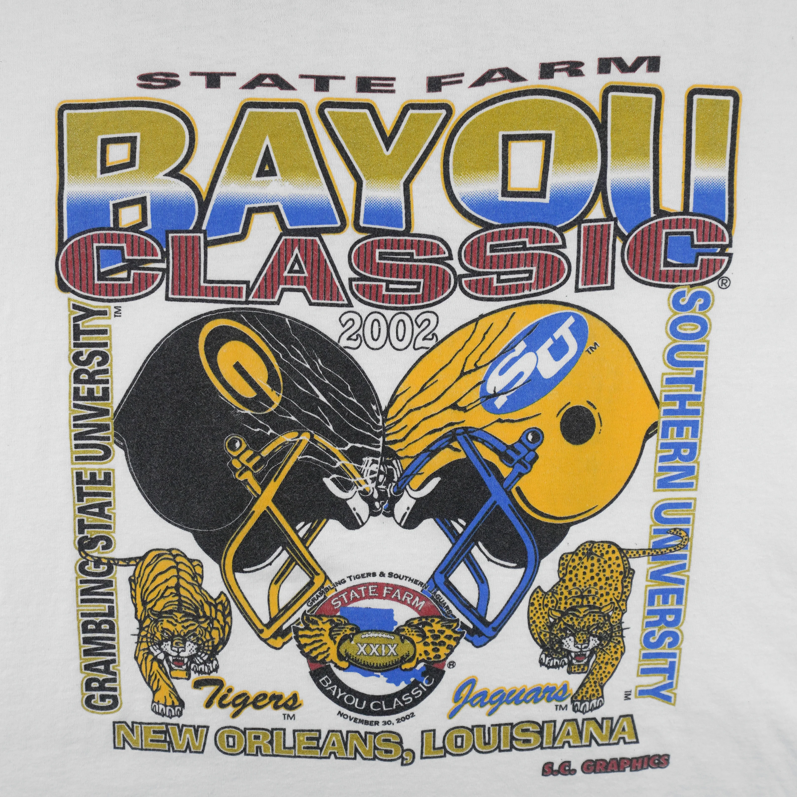 NCAA (Hanes) - Tigers Vs Jaguars Bayou Classic Matchups T-Shirt 2002 X-Large - Image 3