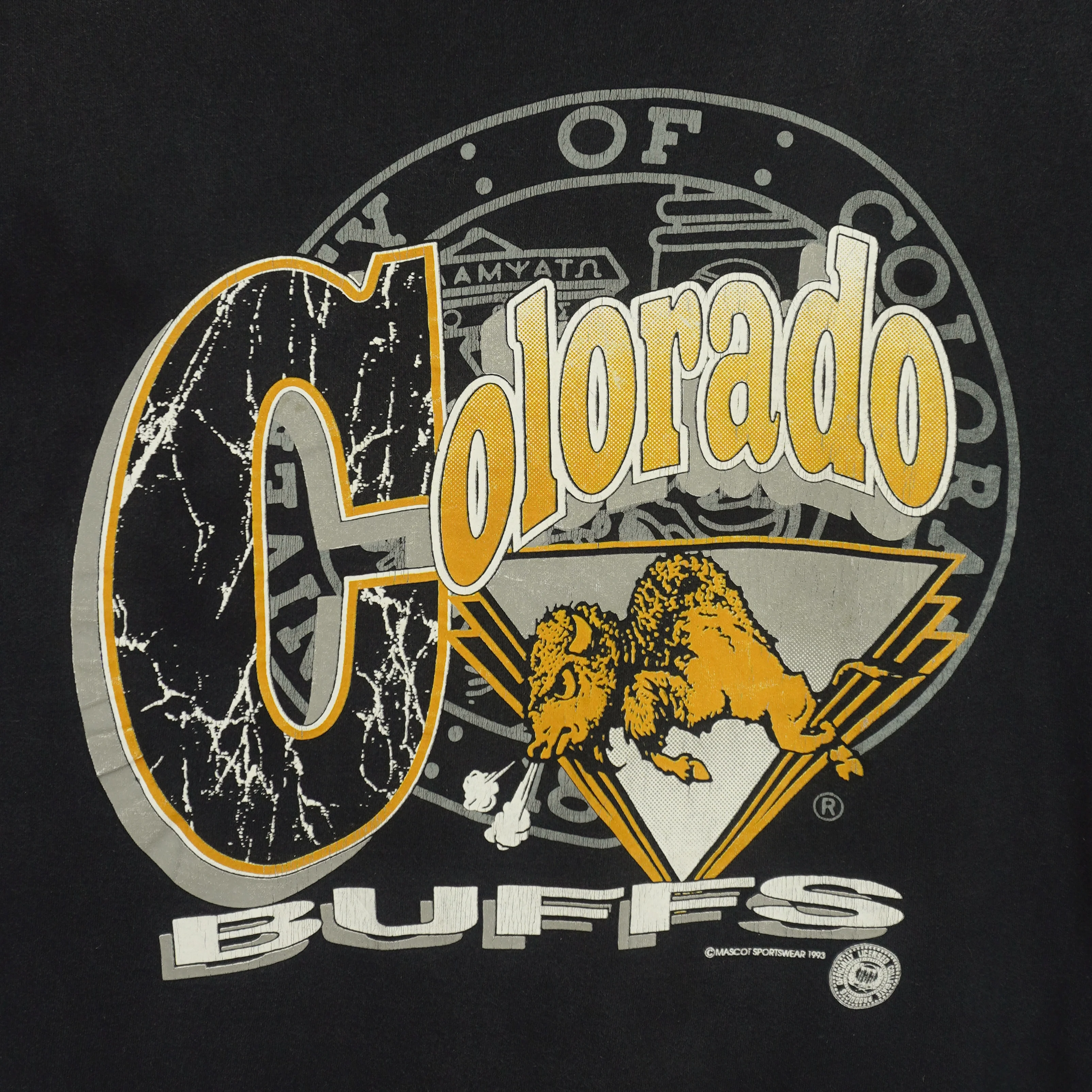 NCAA (Mascot) - Colorado Buffaloes Spell-Out T-Shirt 1993 Large - Image 3