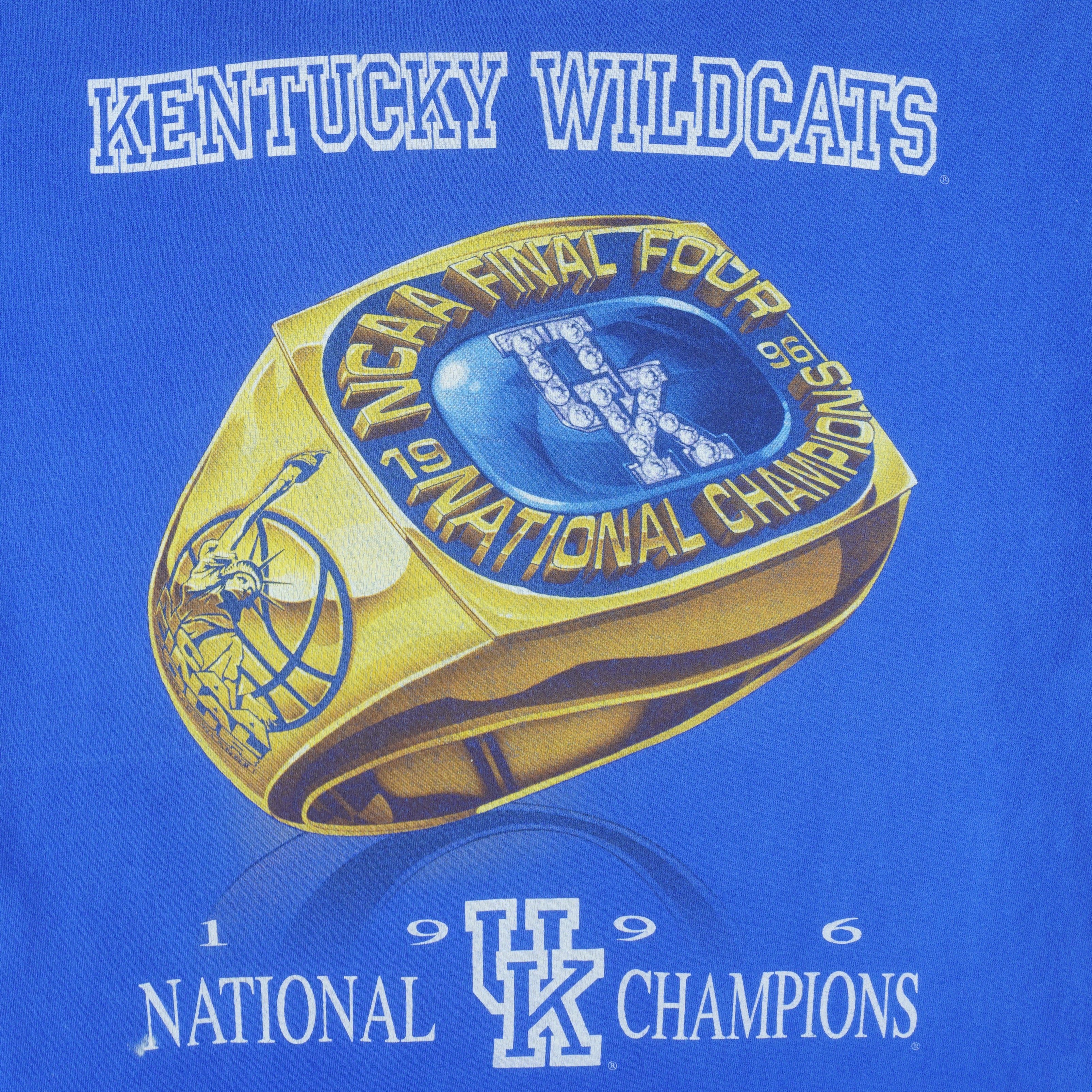NCAA (Salem) - Kentucky Wildcats Final Four Champs Ring T-Shirt 1996 XX-Large - Image 3