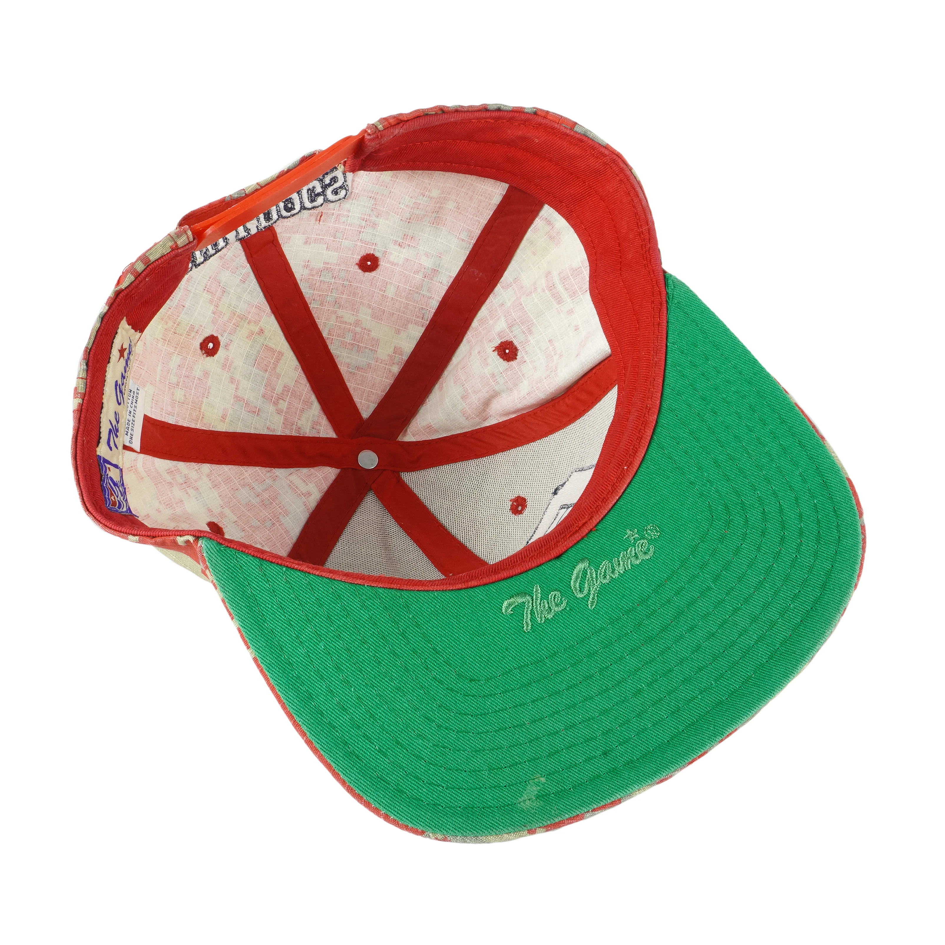 NCAA (The Game) - GU Bulldogs Red Camo Snapback Hat 1990s OSFA - Image 4