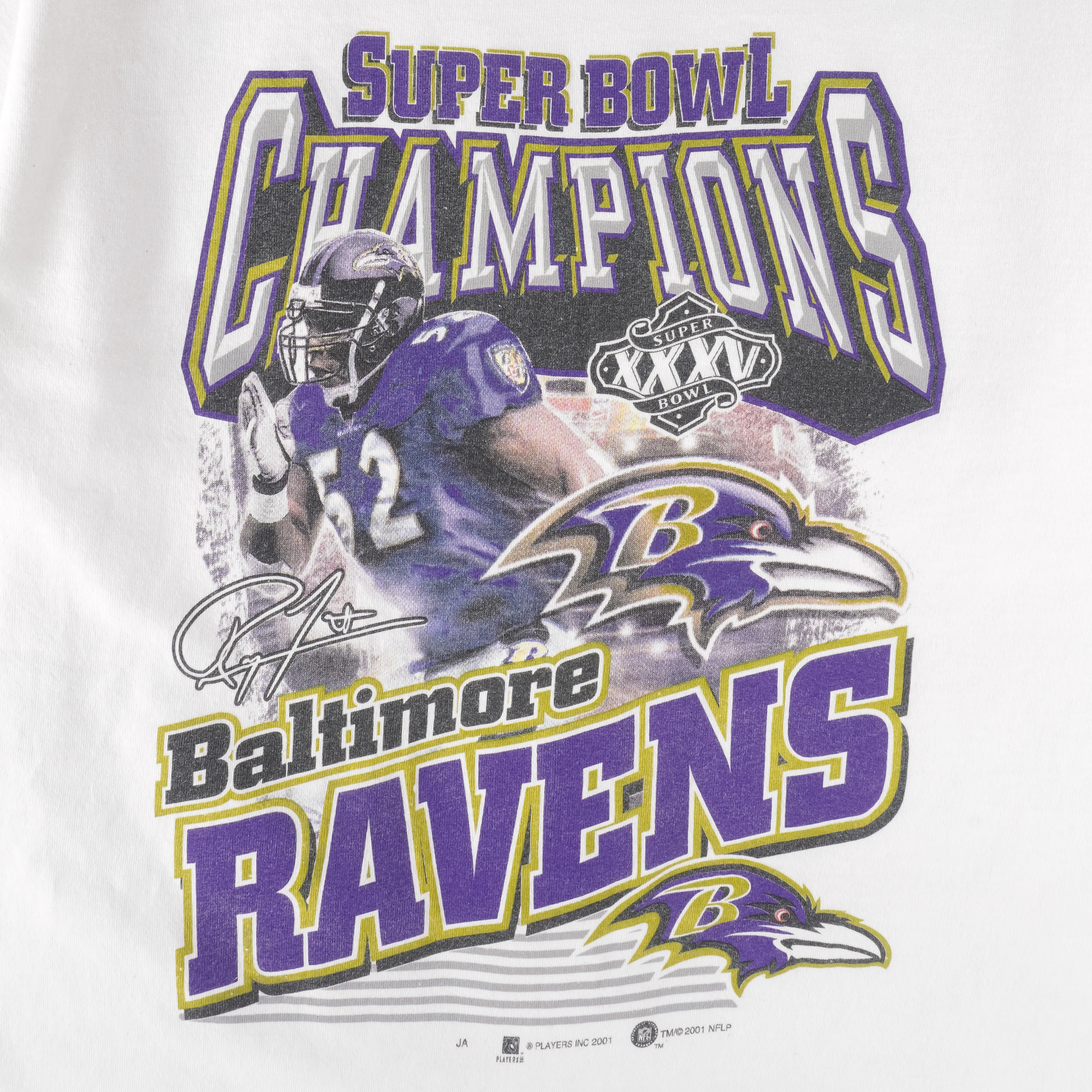 NFL (All Sport) - Baltimore Ravens Super Bowl Champs Ray Lewis T-Shirt 2001 X-Large - Image 3