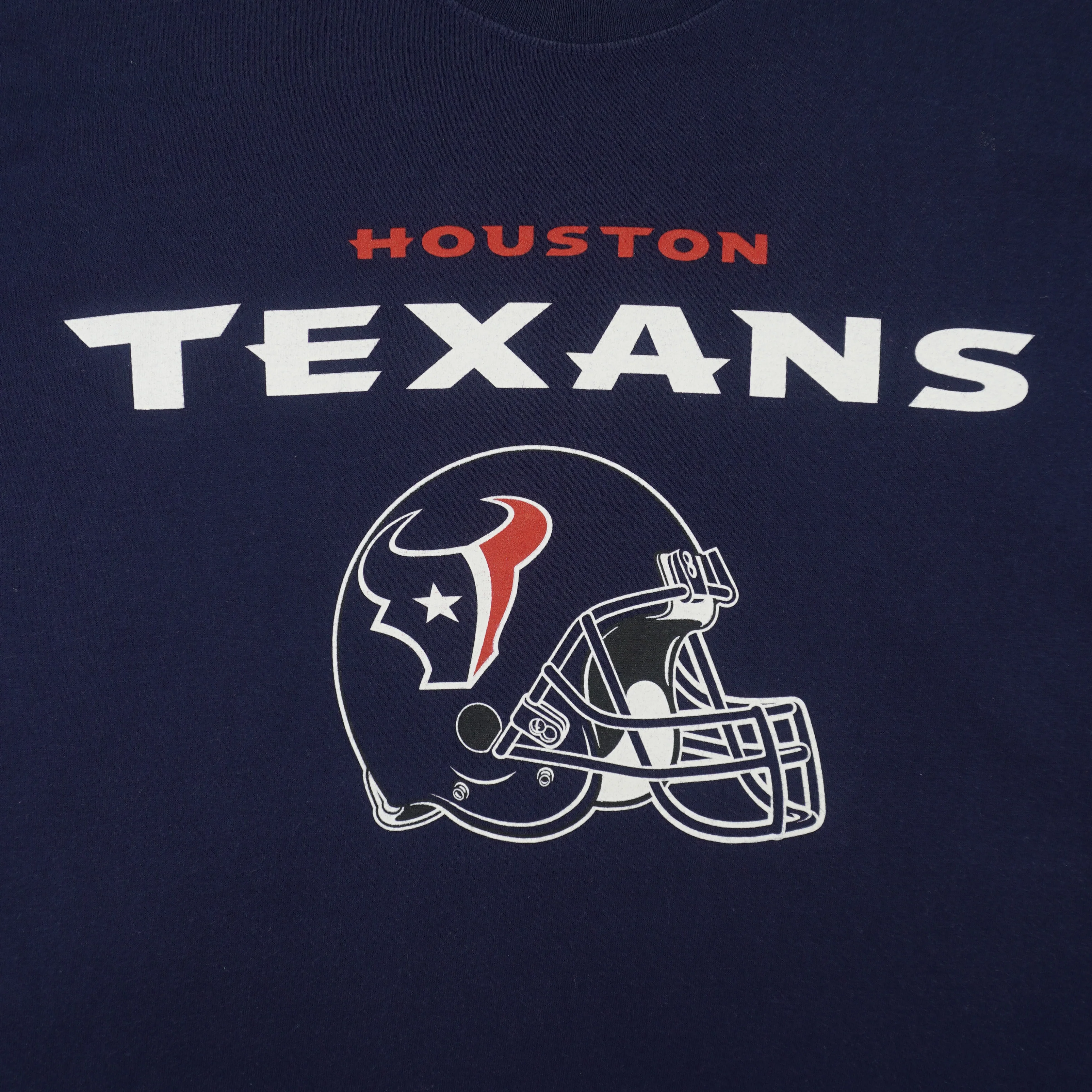NFL (All Sport) - Houston Texans Helmet T-Shirt 1990s Large - Image 3