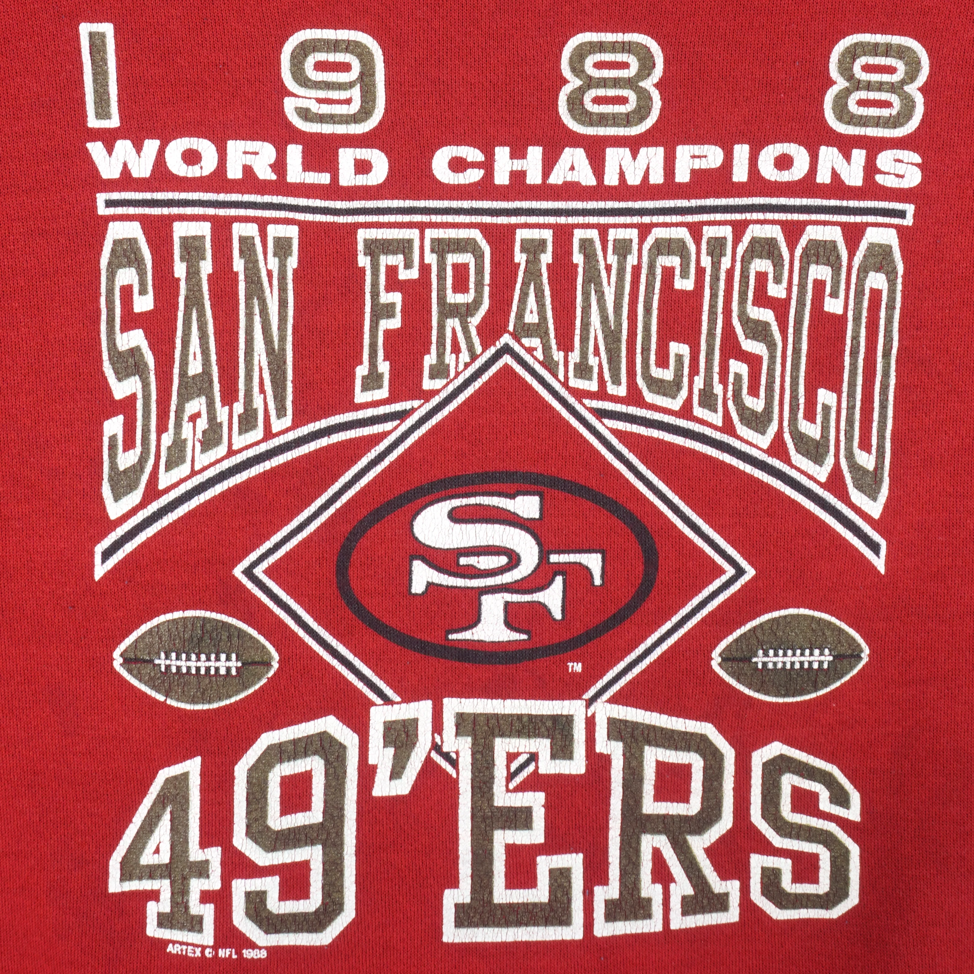 NFL (Artex) - San Francisco 49ers World Champion Crew Neck Sweatshirt 1989 Large - Image 3