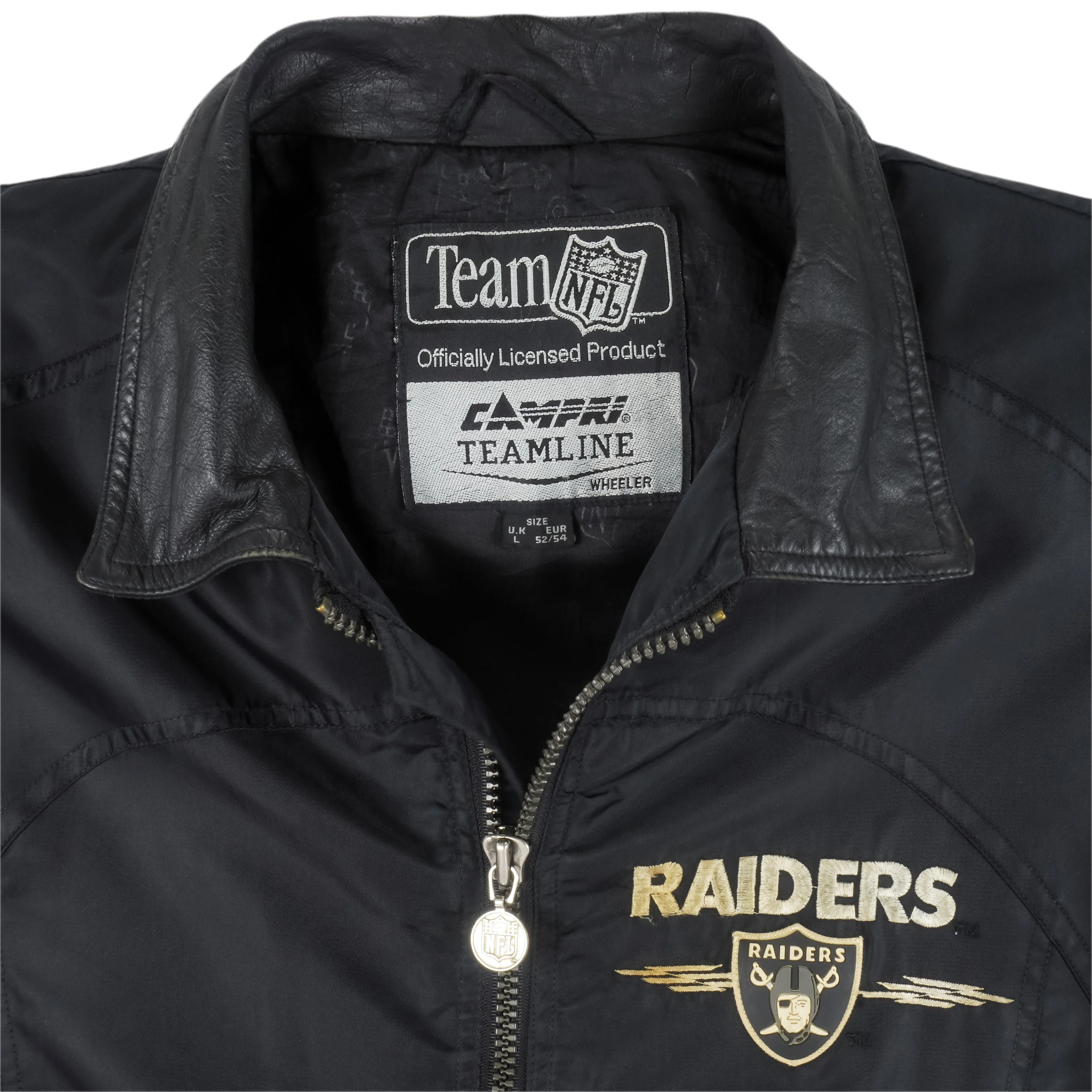 NFL (Campri Teamline) - Los Angeles Raiders Zip Up Jacket 1990s Large - Image 7