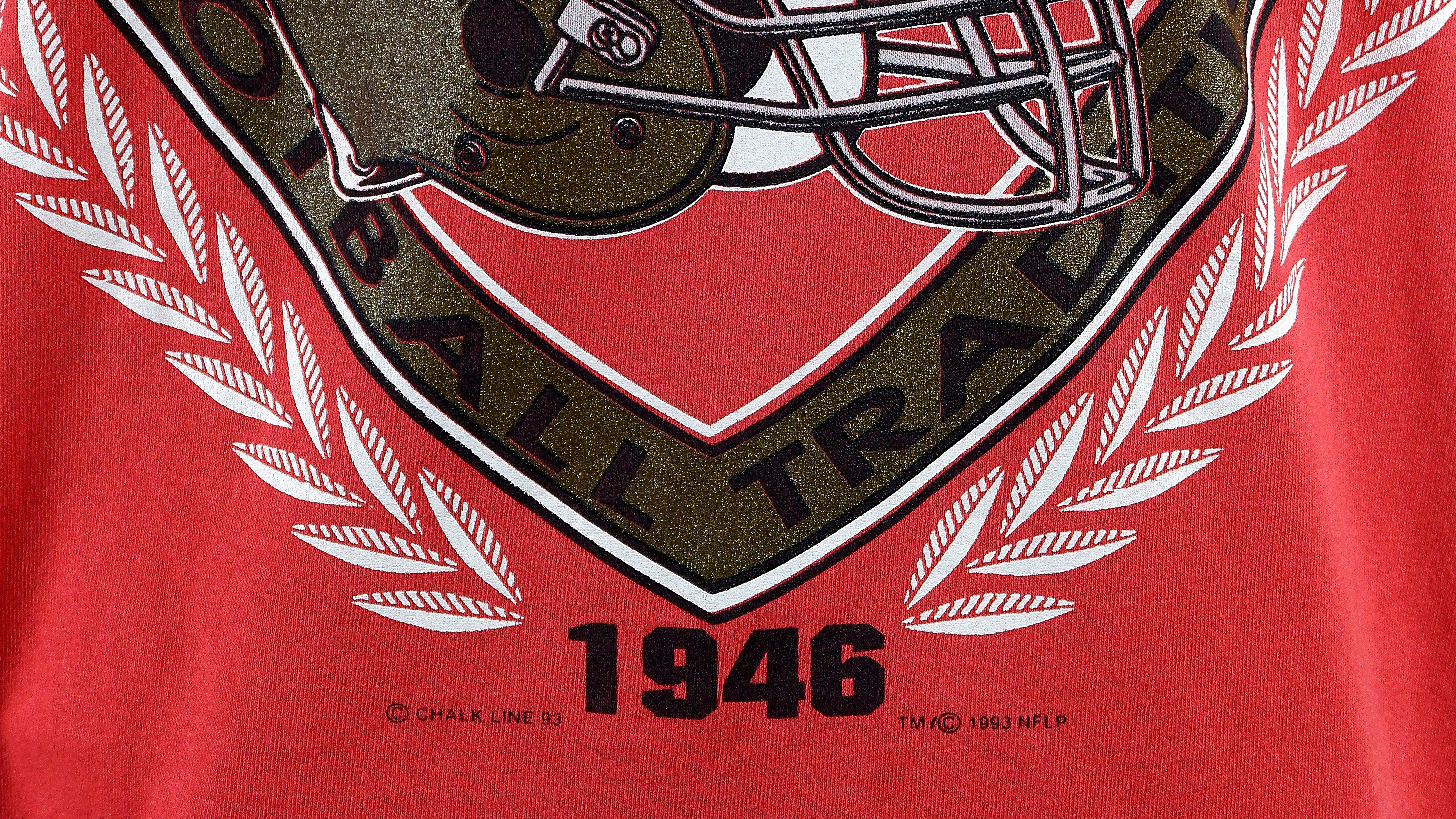 NFL (Chalk Line) - San Francisco 49ers Spell-Out T-Shirt 1993 X-Large - Image 3