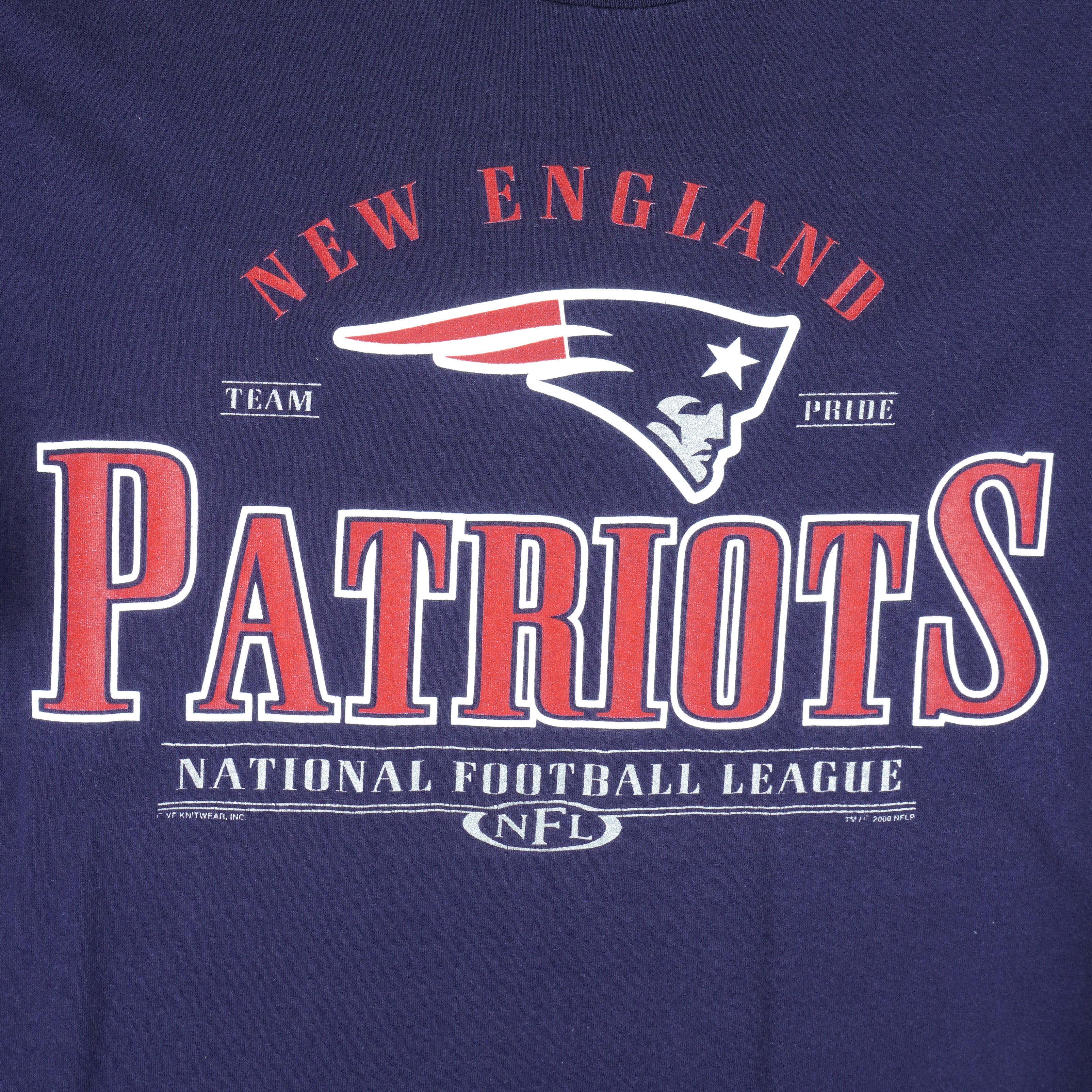 NFL (CSA) - New England Patriots Spell-Out T-Shirt 2000 X-Large - Image 3