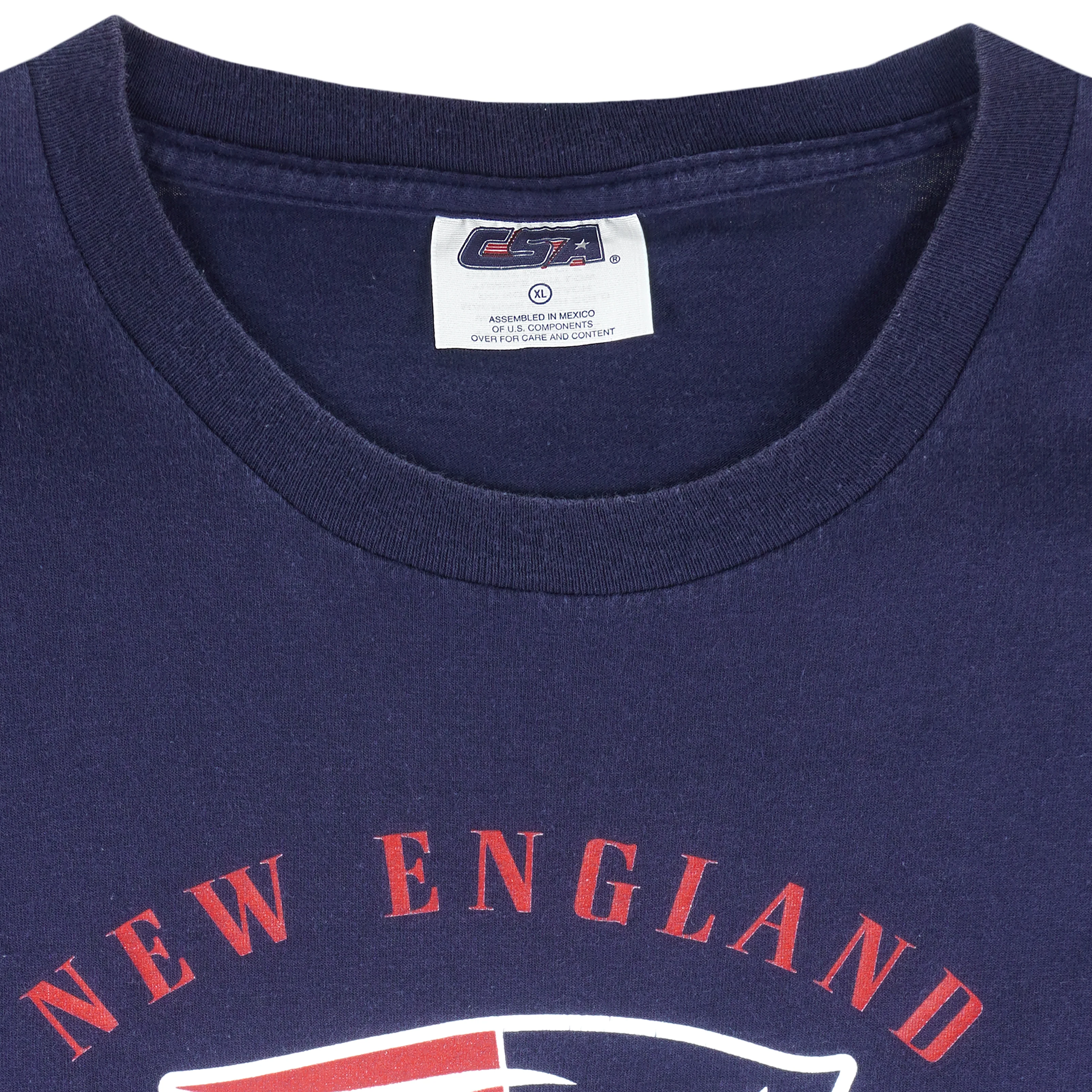 NFL (CSA) - New England Patriots Spell-Out T-Shirt 2000 X-Large - Image 4