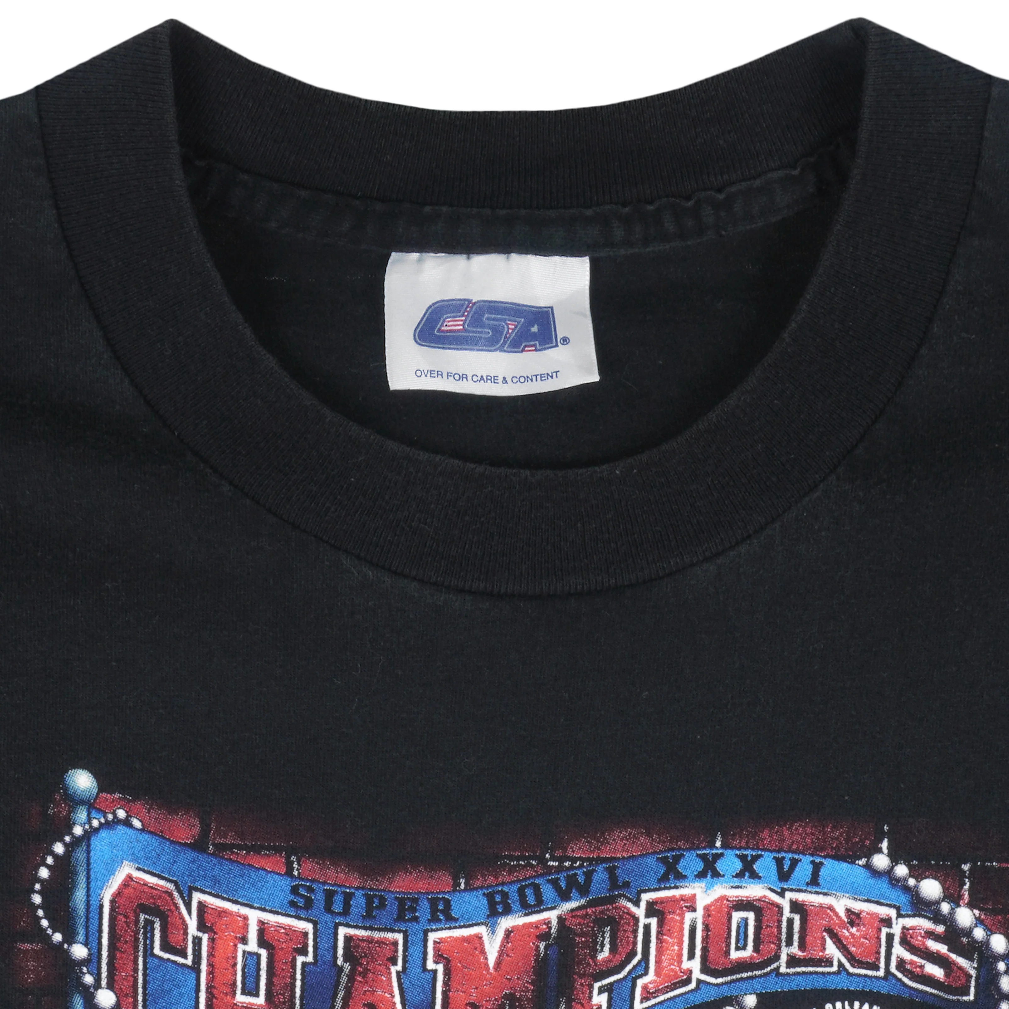 NFL (CSA) - New England Patriots Super Bowl Champions Ring T-Shirt 2002 Large - Image 4