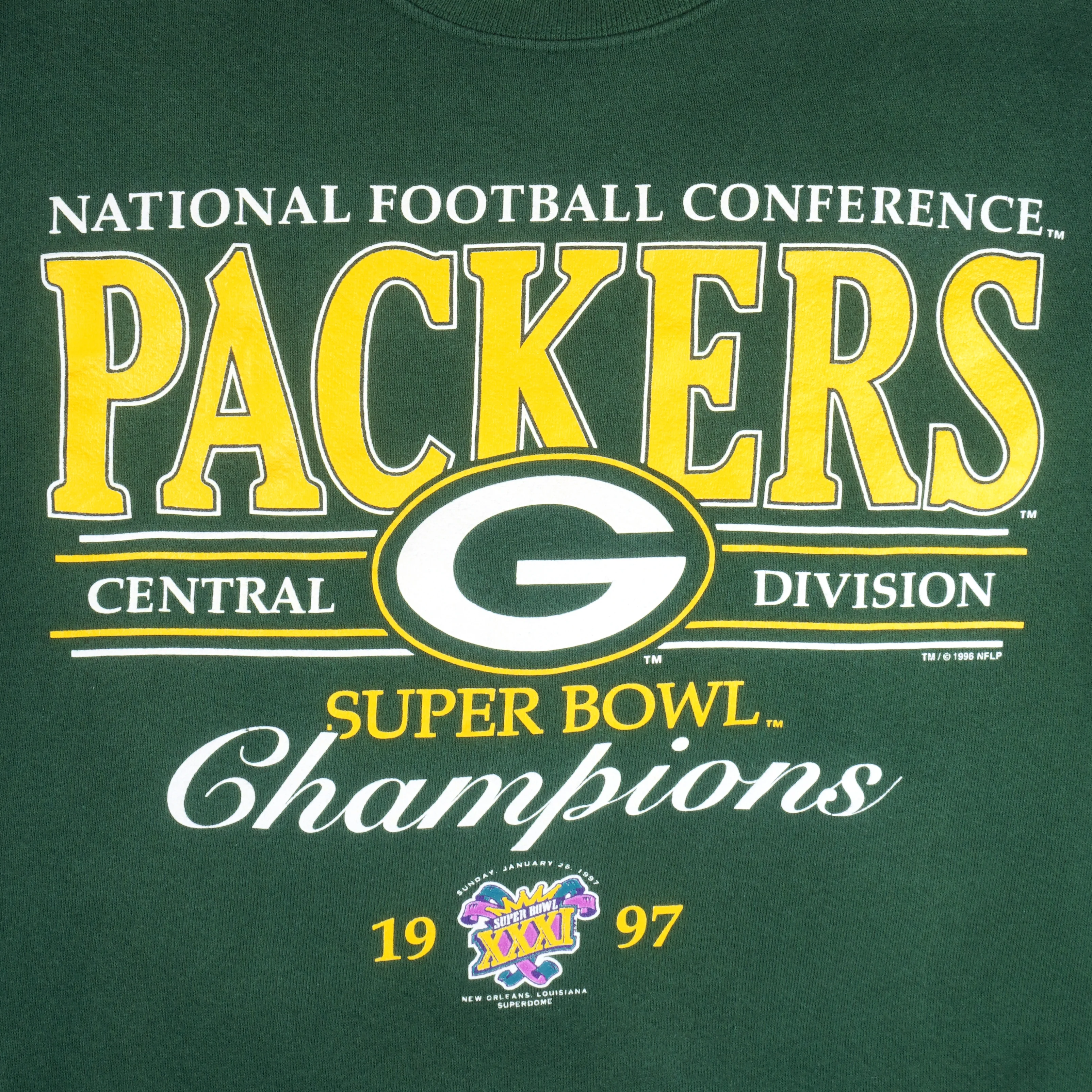 NFL (Galt Sand) - Green Bay Packers Super Bowl Champs 21th Sweatshirt 1997 X-Large - Image 3