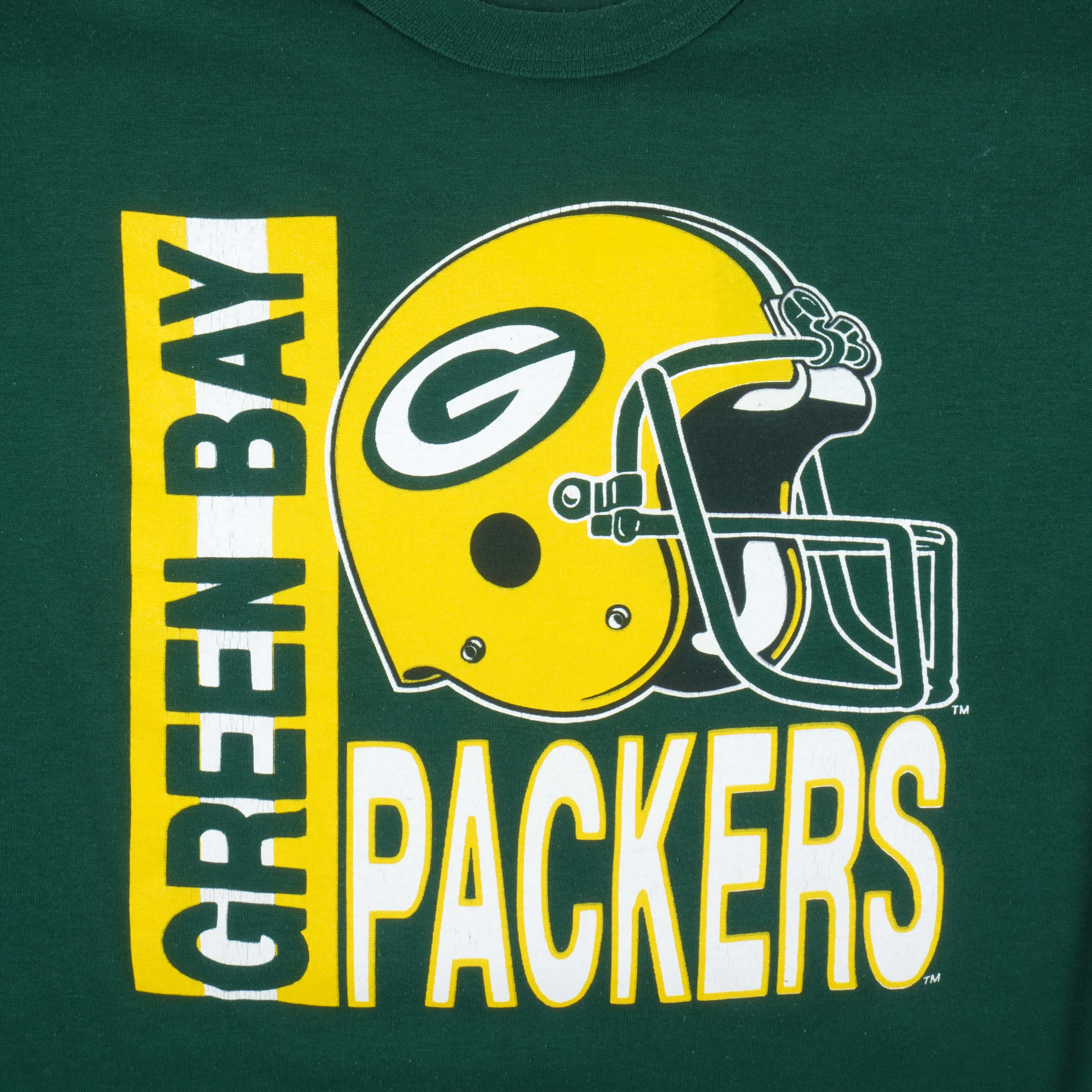 NFL (Garan Inc) - Green Bay Packers Helmet T-Shirt 1990s X-Large - Image 3