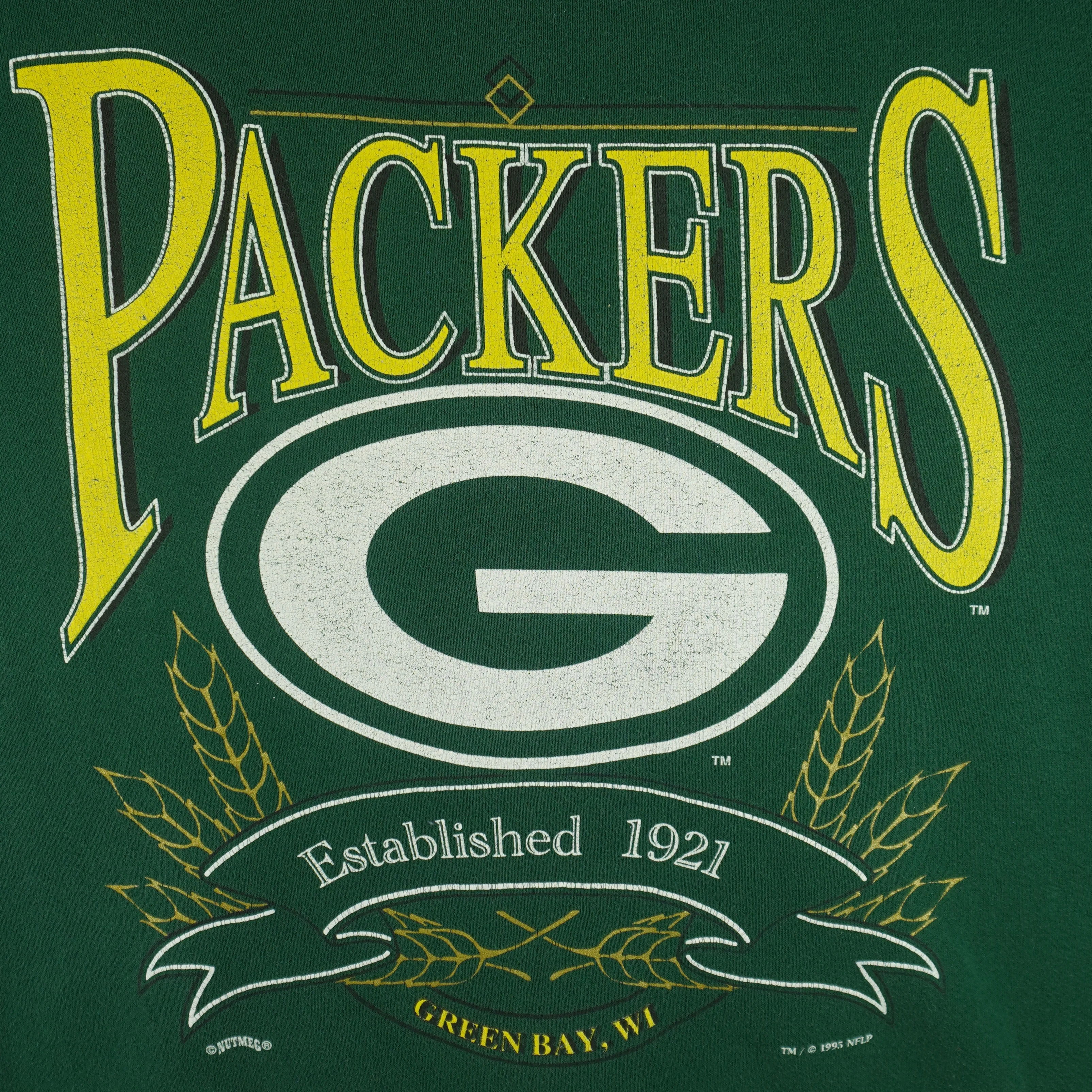 NFL (Lee) - Green Bay Packers Big Logo Crew Neck Sweatshirt 1995 Medium - Image 3