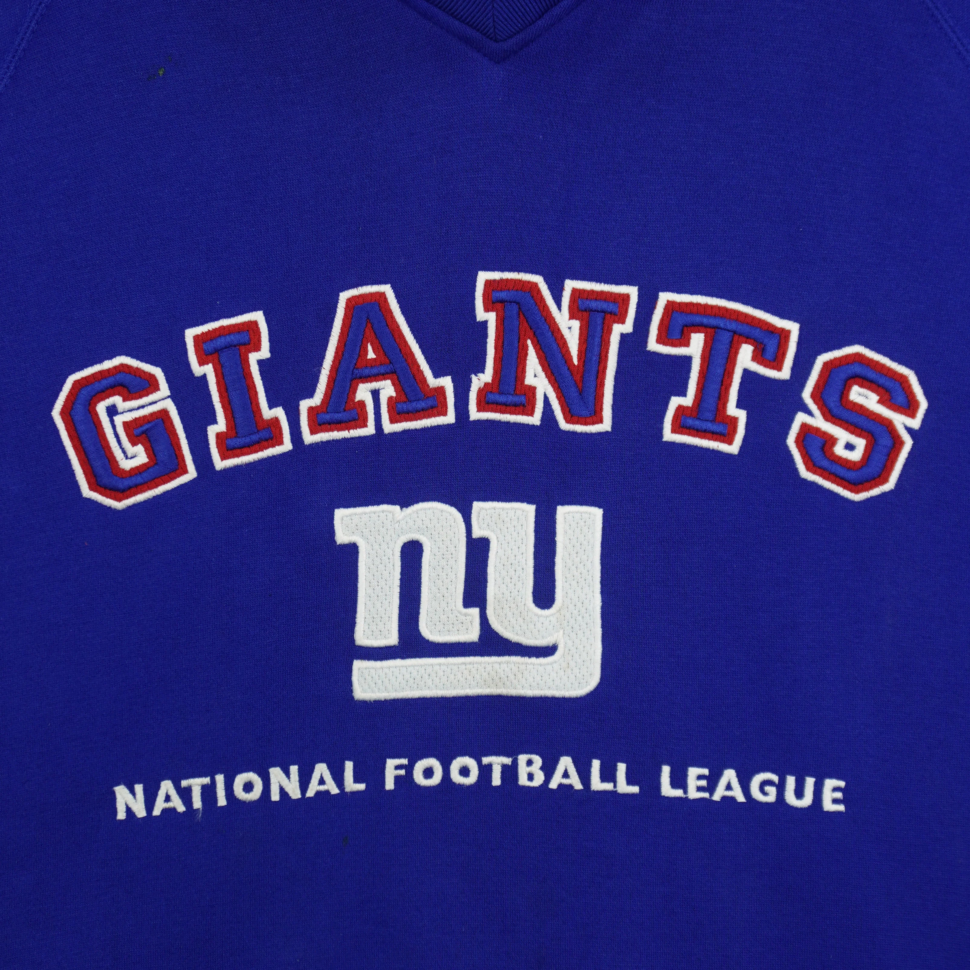 NFL (Lee) - New York Giants Embroidered Hooded Sweatshirt 1990s XX-Large - Image 4