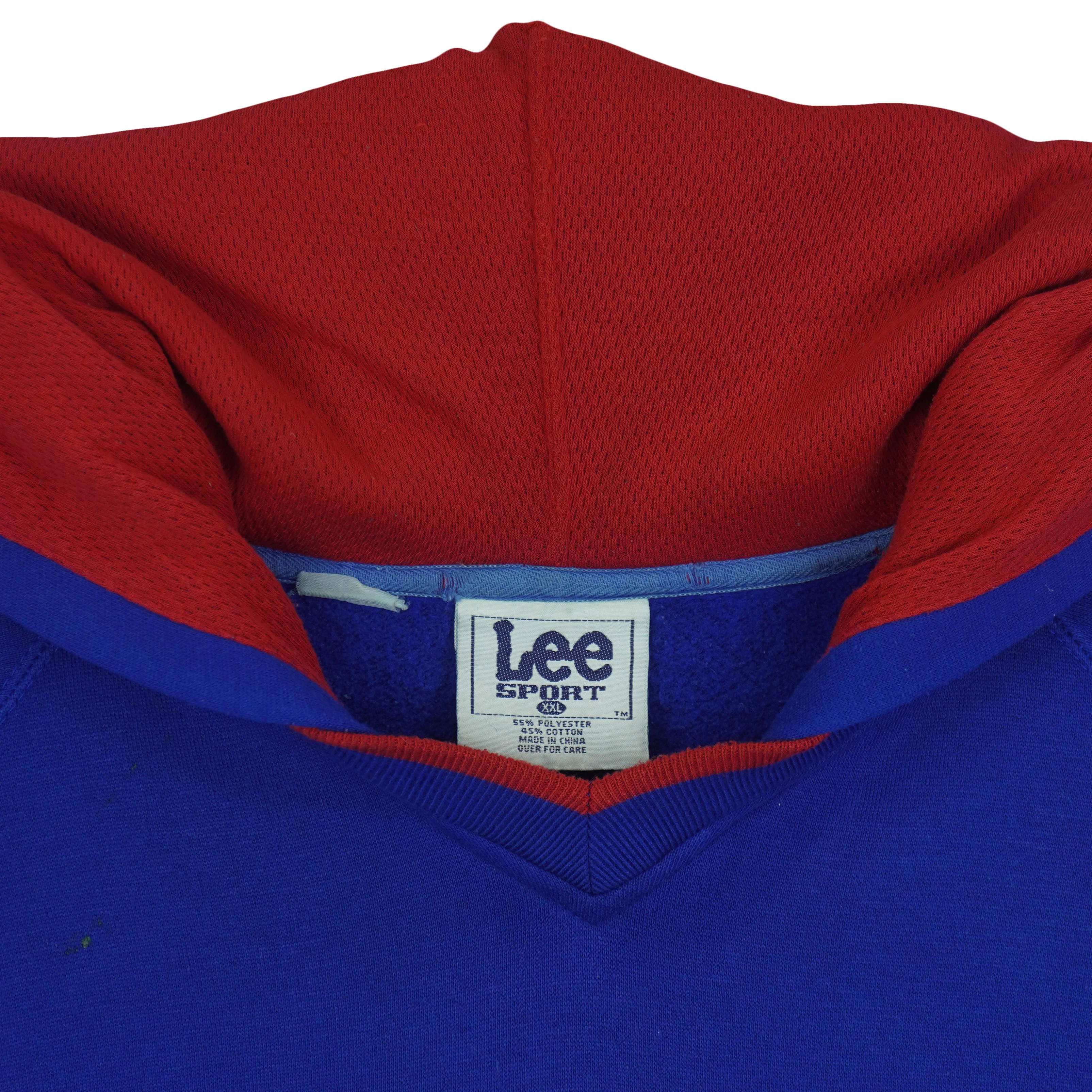 NFL (Lee) - New York Giants Embroidered Hooded Sweatshirt 1990s XX-Large - Image 5