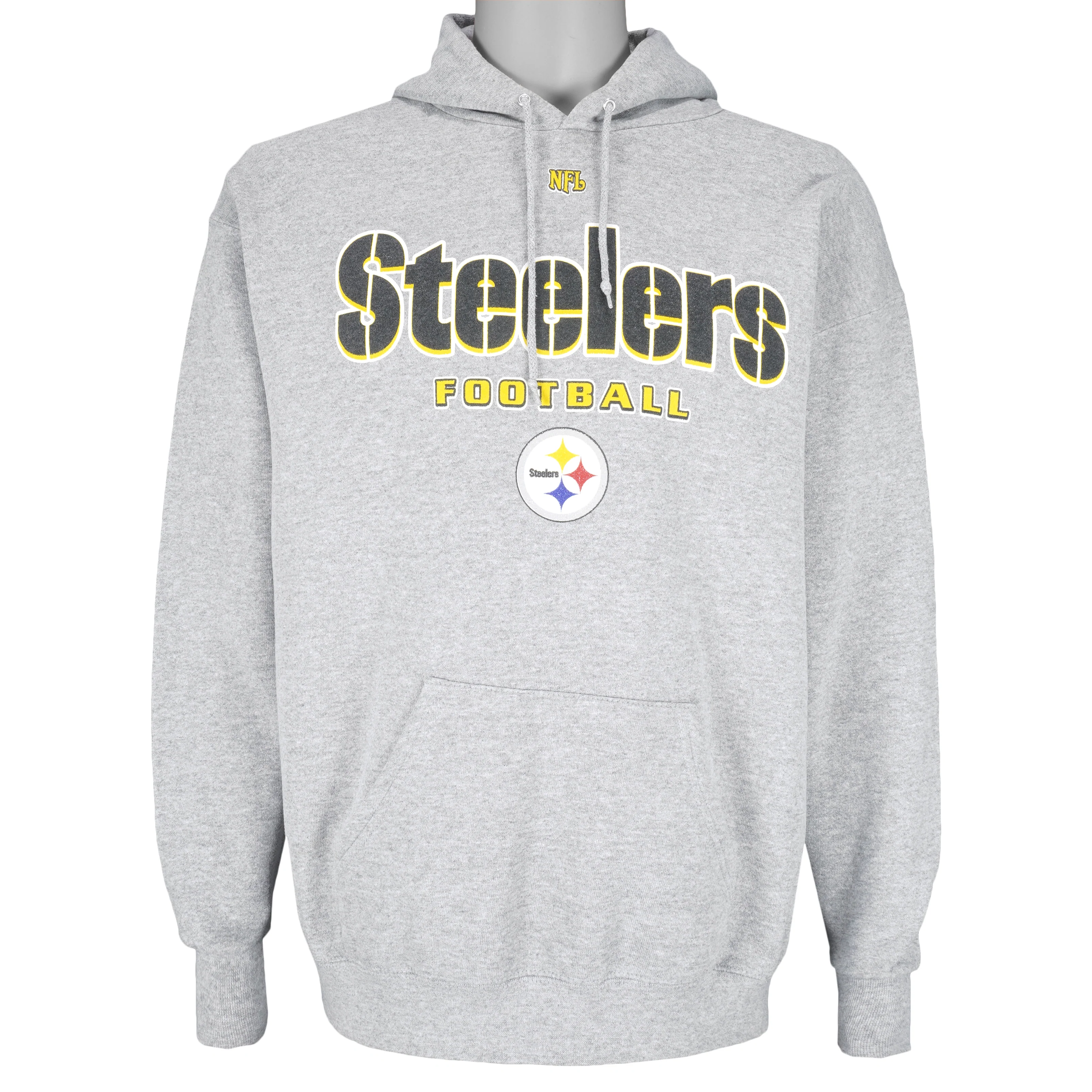 NFL (Lee) - Pittsburgh Steelers Hooded Sweatshirt 1990s X-Large