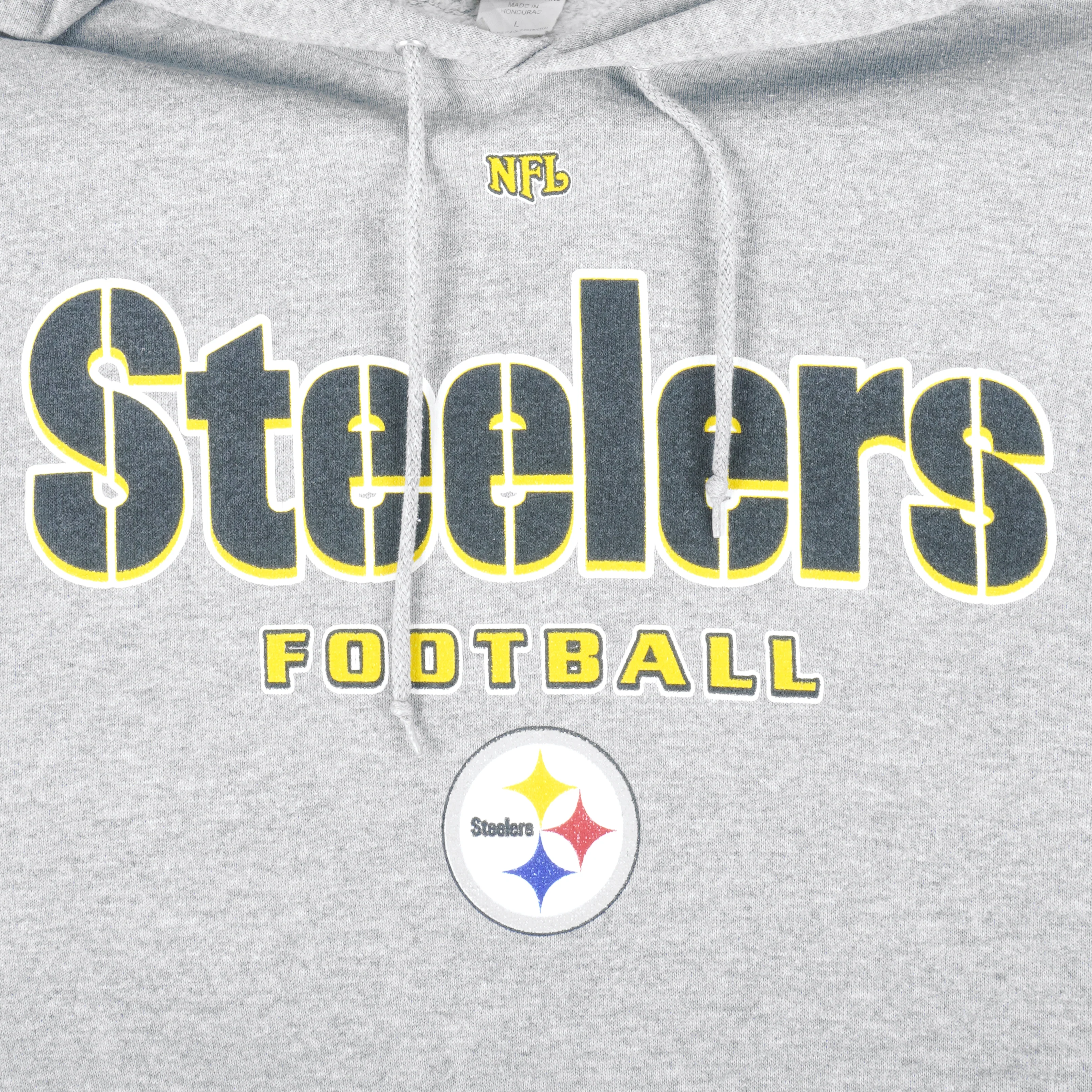 NFL (Lee) - Pittsburgh Steelers Hooded Sweatshirt 1990s X-Large - Image 3