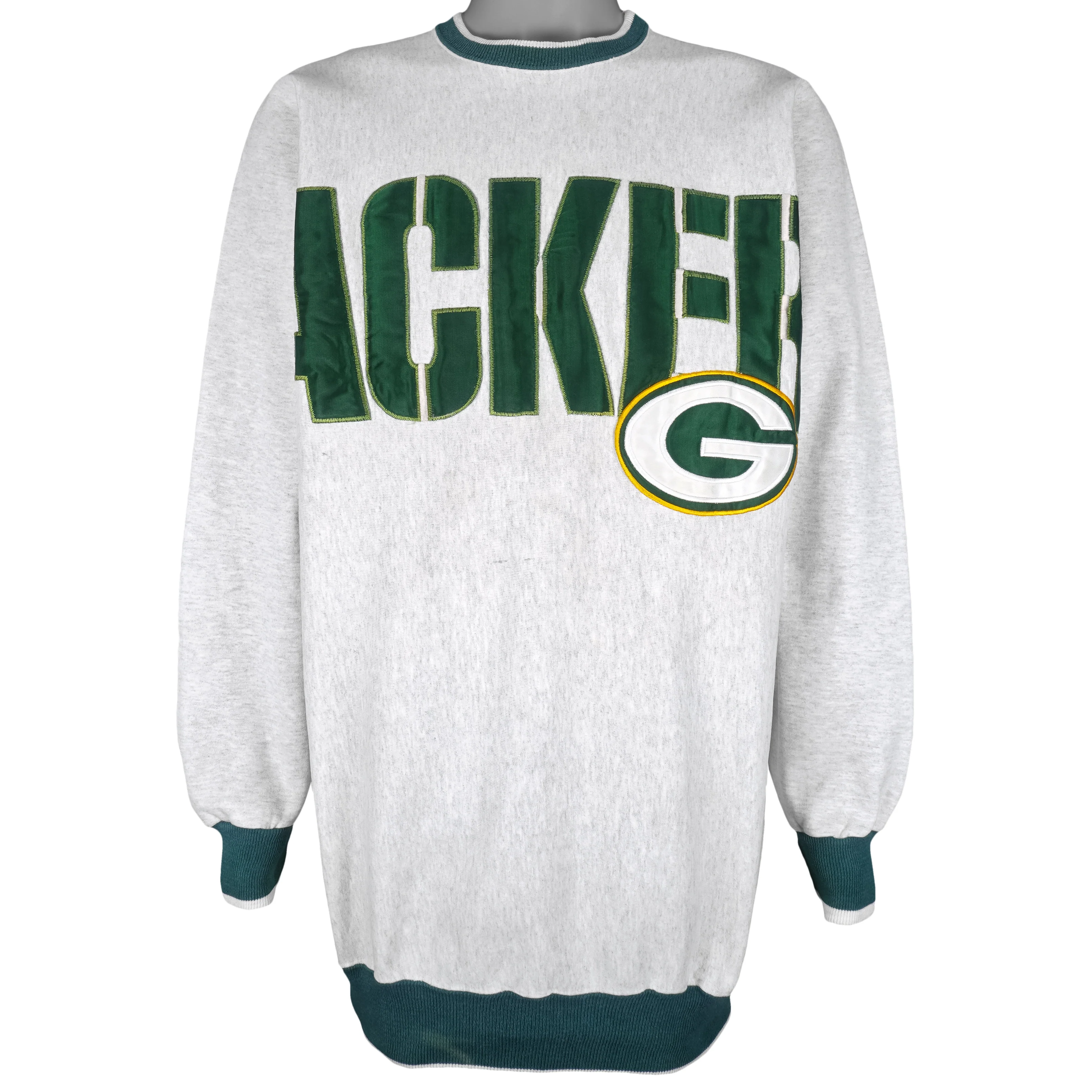 NFL (Legends) - Green Bay Packers Spell-Out Crew Neck Sweatshirt 1990s X-Large