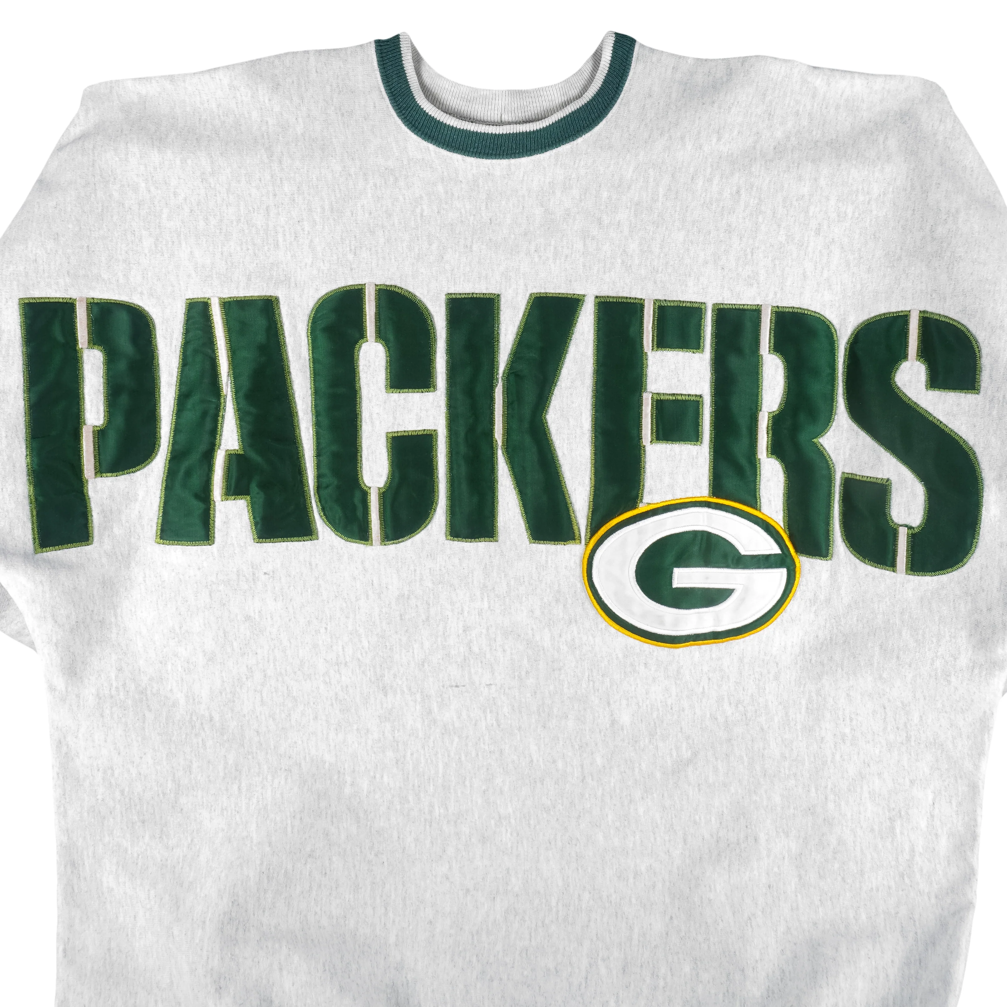 NFL (Legends) - Green Bay Packers Spell-Out Crew Neck Sweatshirt 1990s X-Large - Image 4