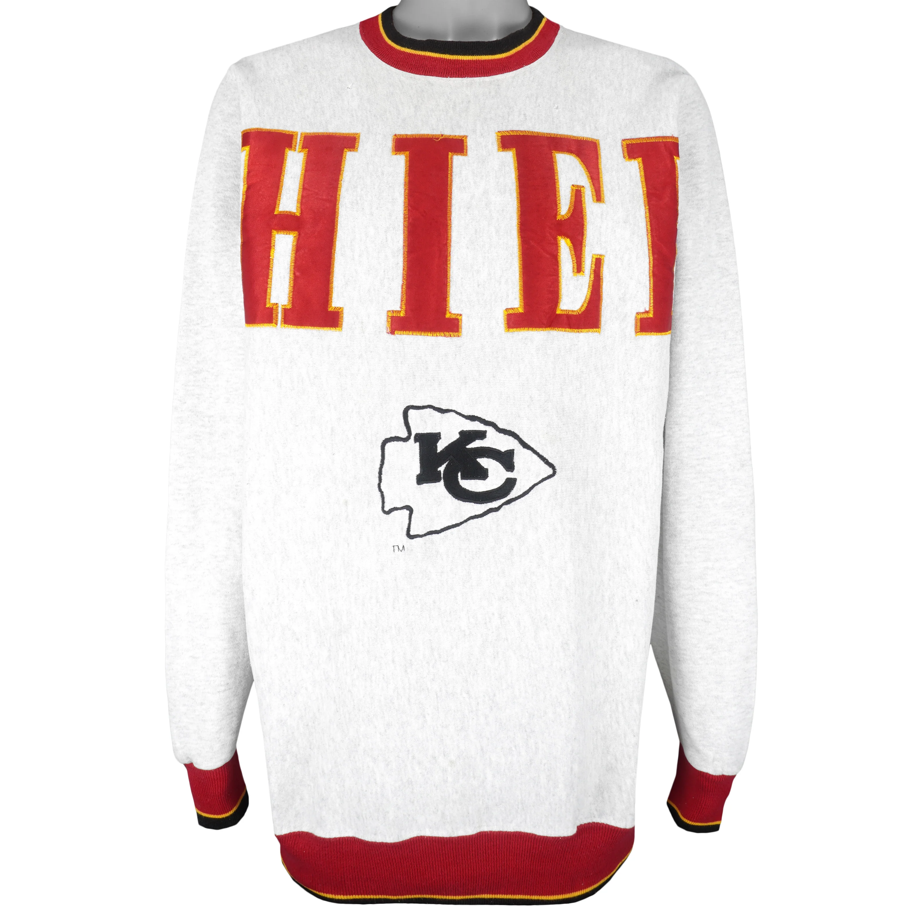 NFL (Legends) - Kansas City Chiefs Crew Neck Sweatshirt 1990s X-Large