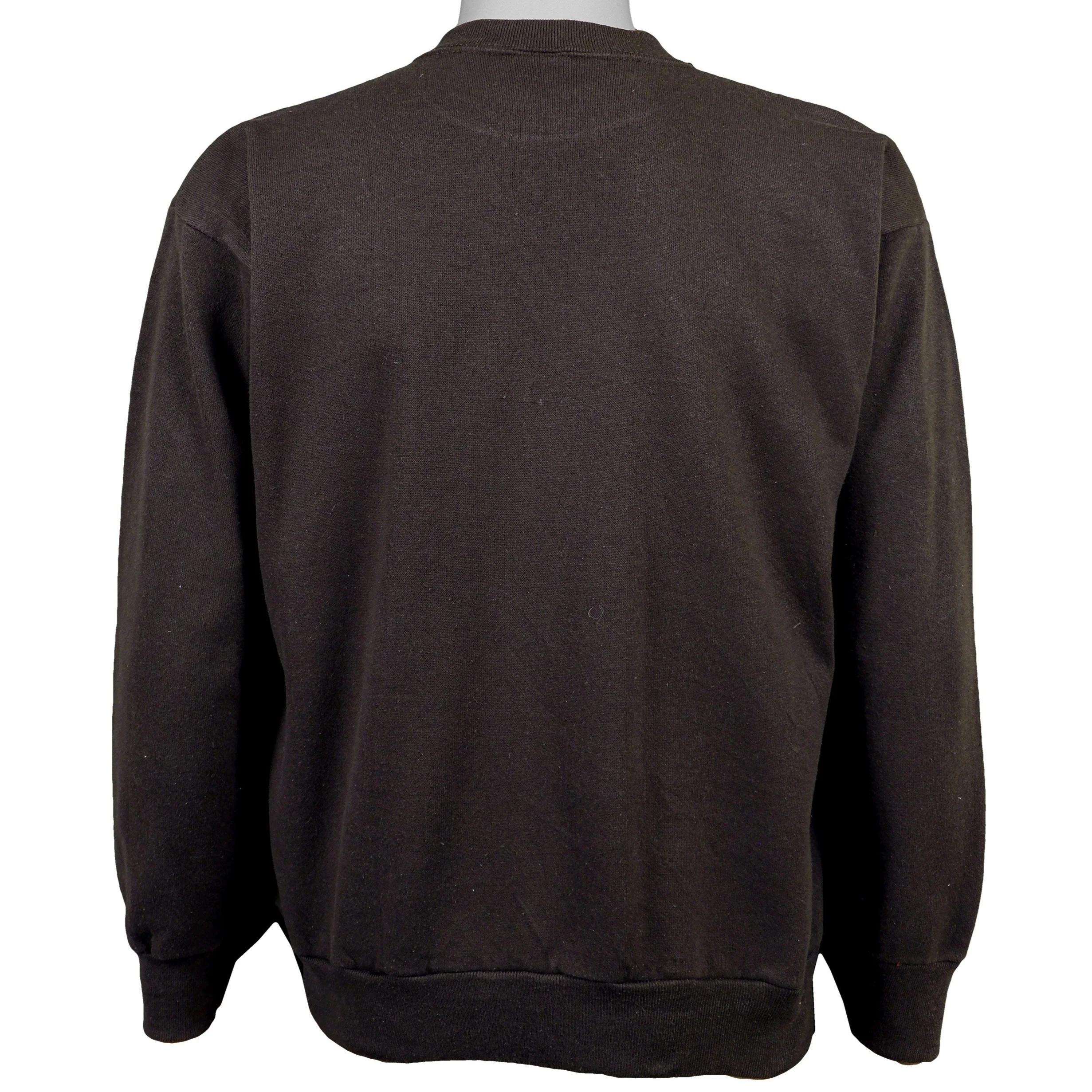 NFL (Logo 7) - Cleveland Browns Football Crew Neck Sweatshirt 1990s Medium - Image 2