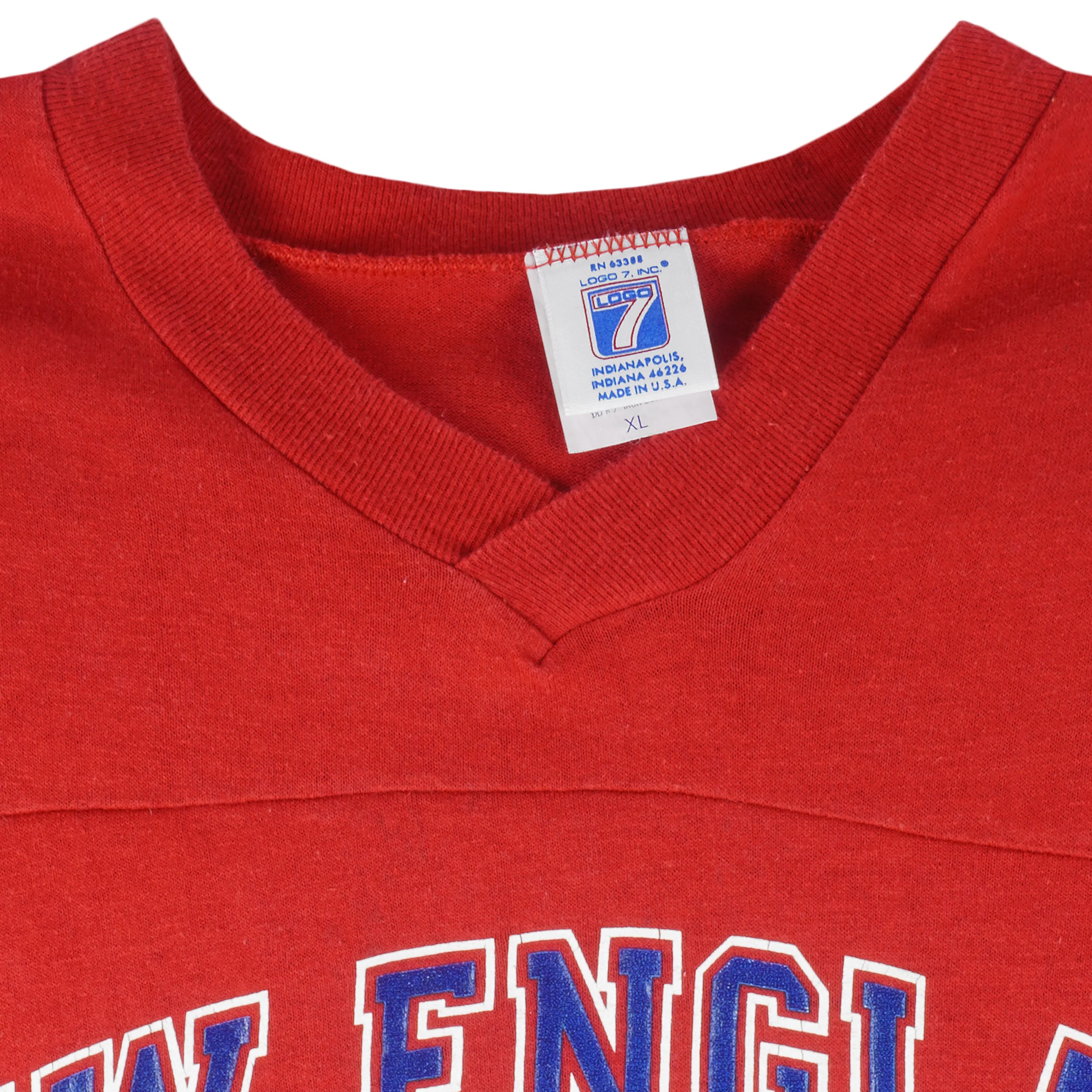 NFL (Logo 7) - New England Patriots Football Jersey 1990s X-Large - Image 4