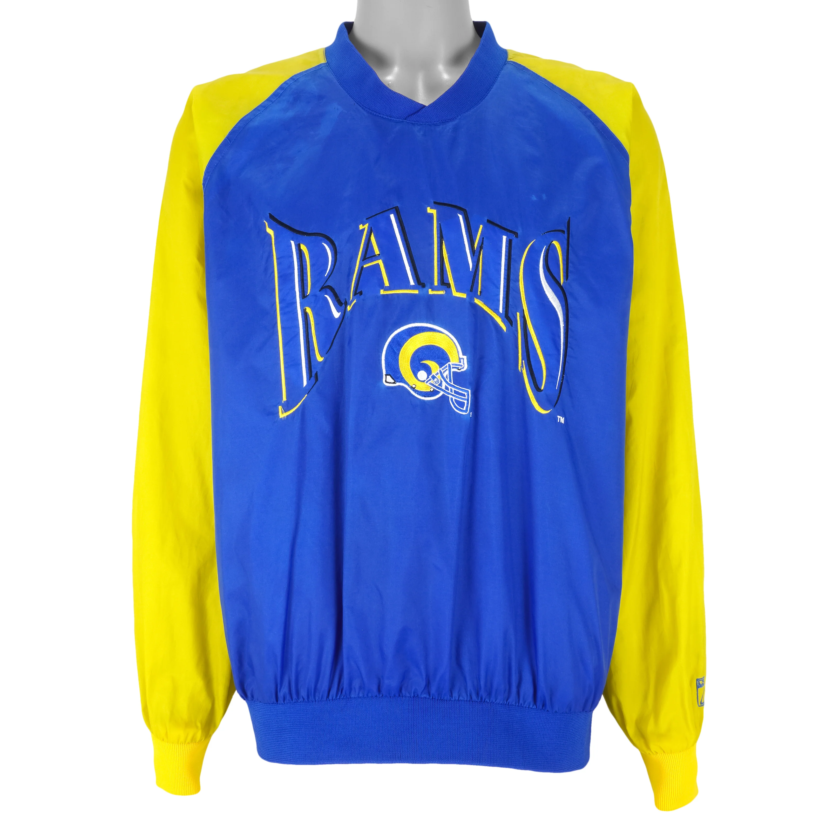 NFL (Logo 7) - St. Louis Rams, Game Day Pullover Windbreaker 1990s Large