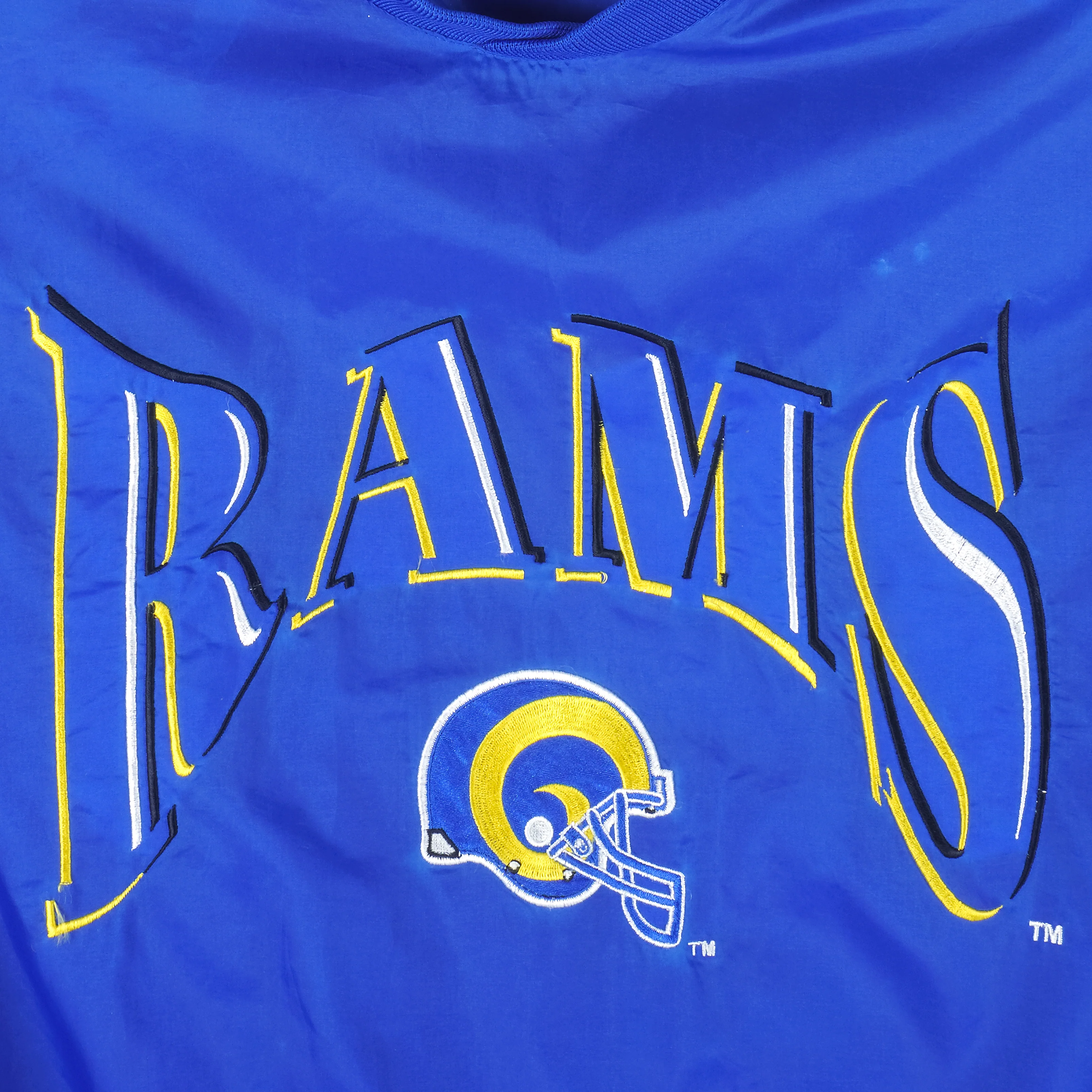 NFL (Logo 7) - St. Louis Rams, Game Day Pullover Windbreaker 1990s Large - Image 4