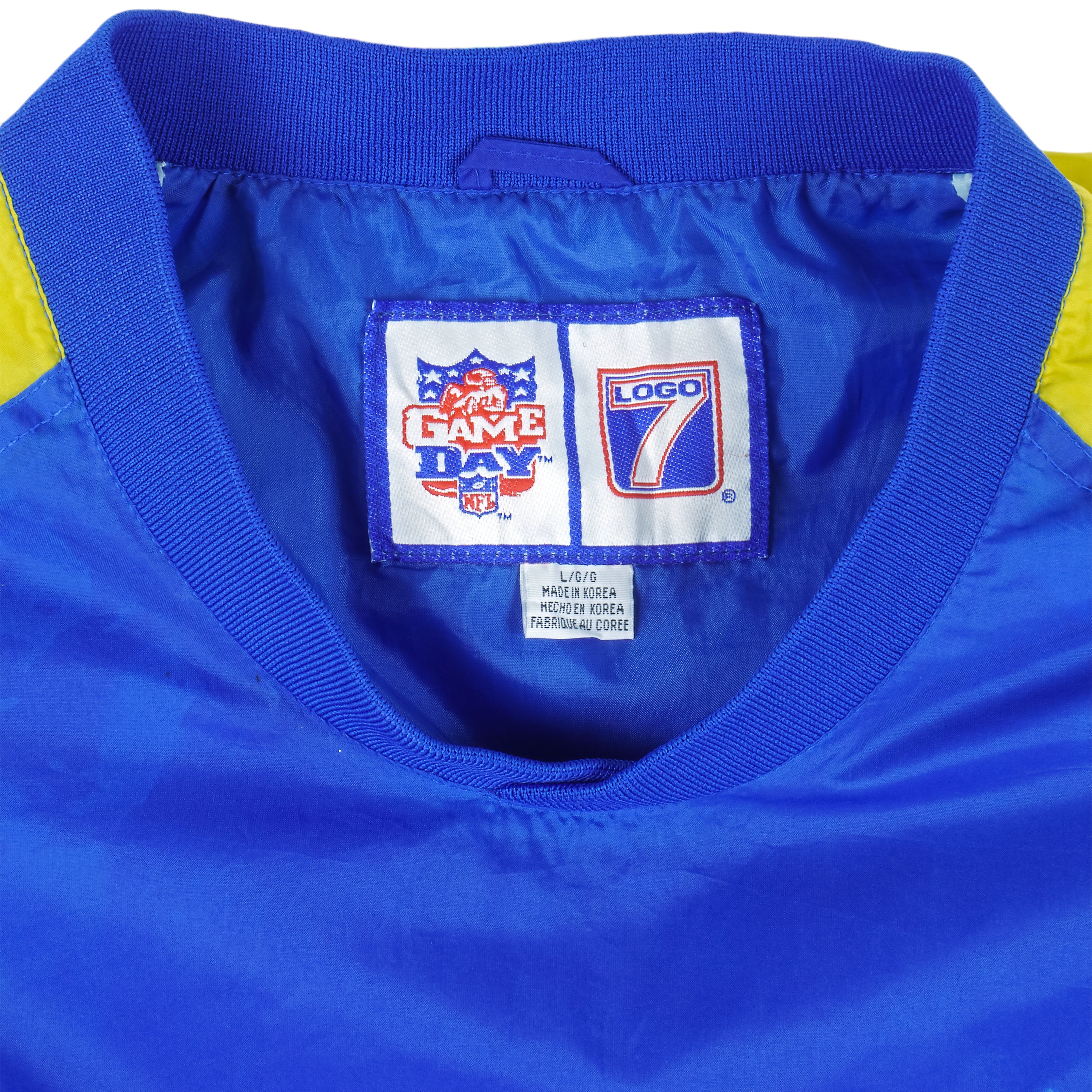NFL (Logo 7) - St. Louis Rams, Game Day Pullover Windbreaker 1990s Large - Image 5