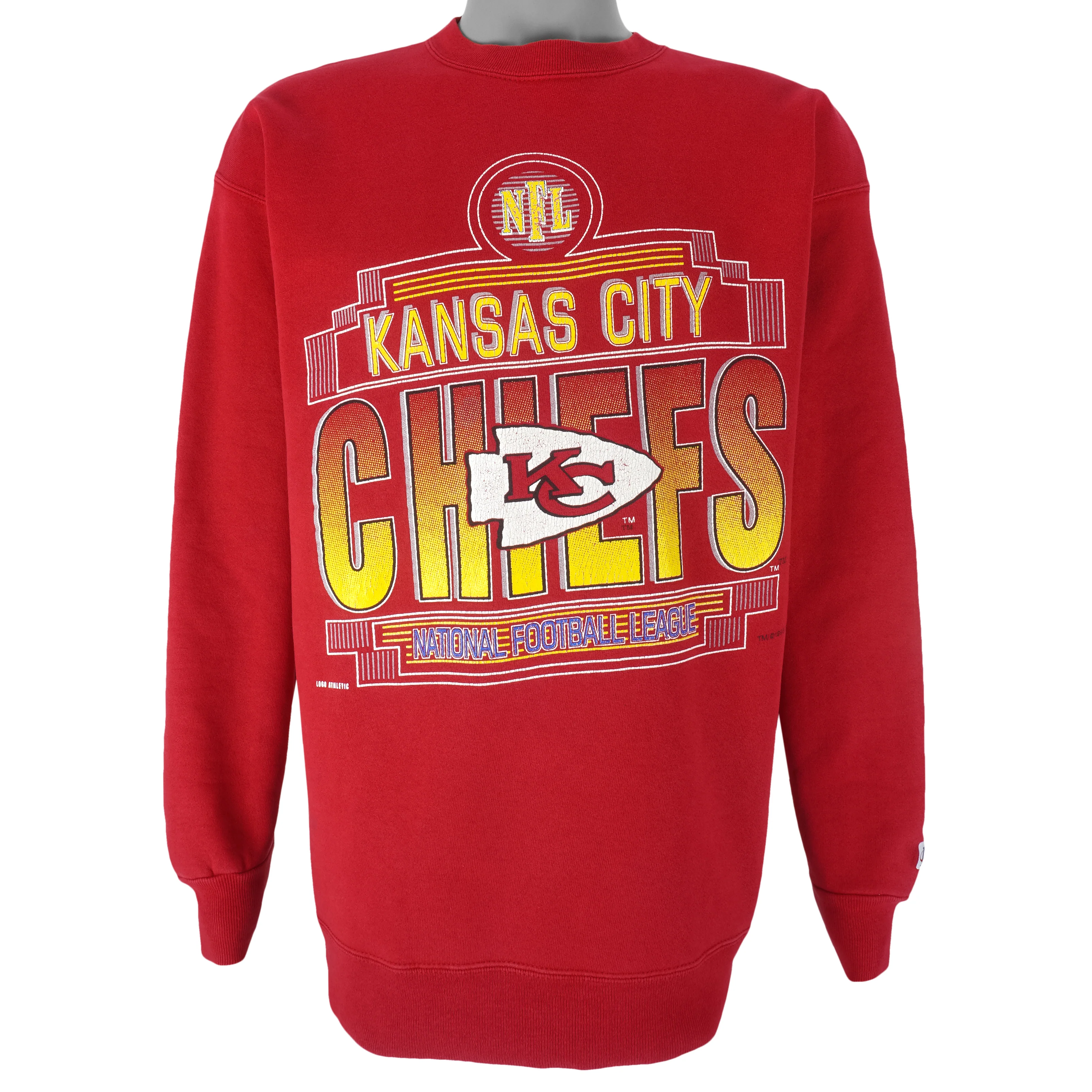 NFL (Logo Athletic) - Kansas City Chiefs Crew Neck Sweatshirt 1993 Large