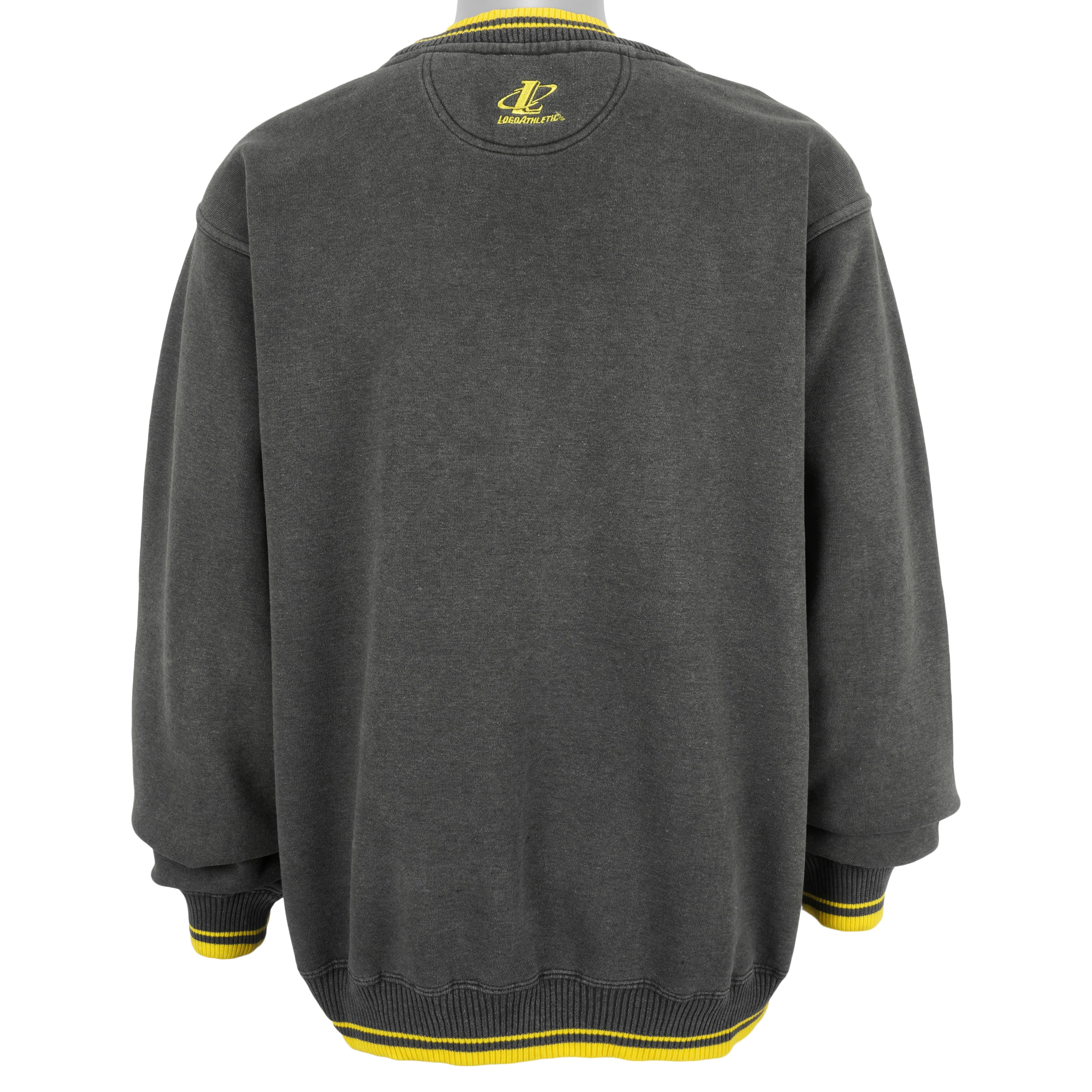 NFL (Logo Athletic) - Pittsburgh Steelers Embroidered Crew Neck Sweatshirt 1990s Large - Image 2