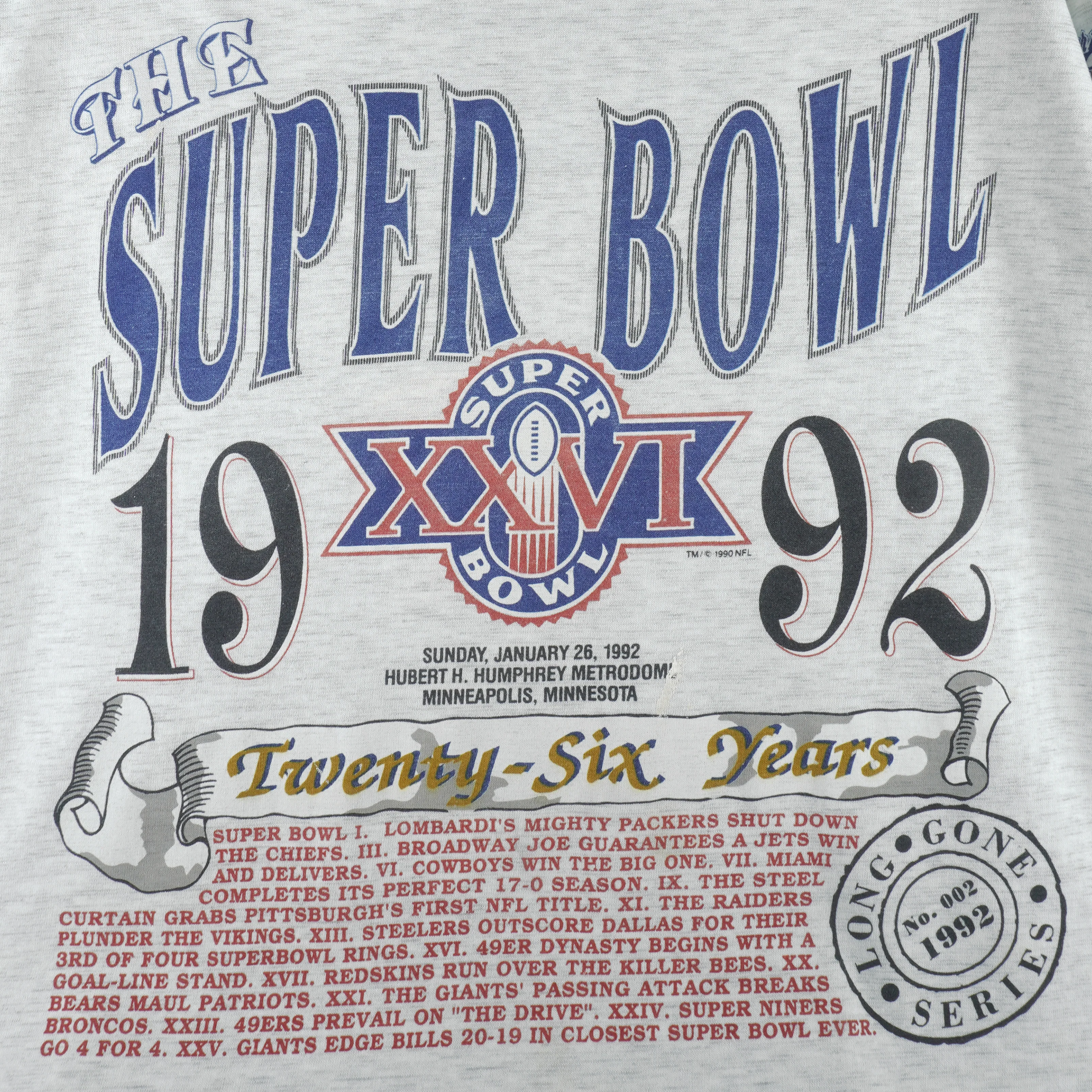 NFL (Long Gone) - Green Bay Packers Super Bowl 26th T-Shirt 1990 X-Large - Image 4