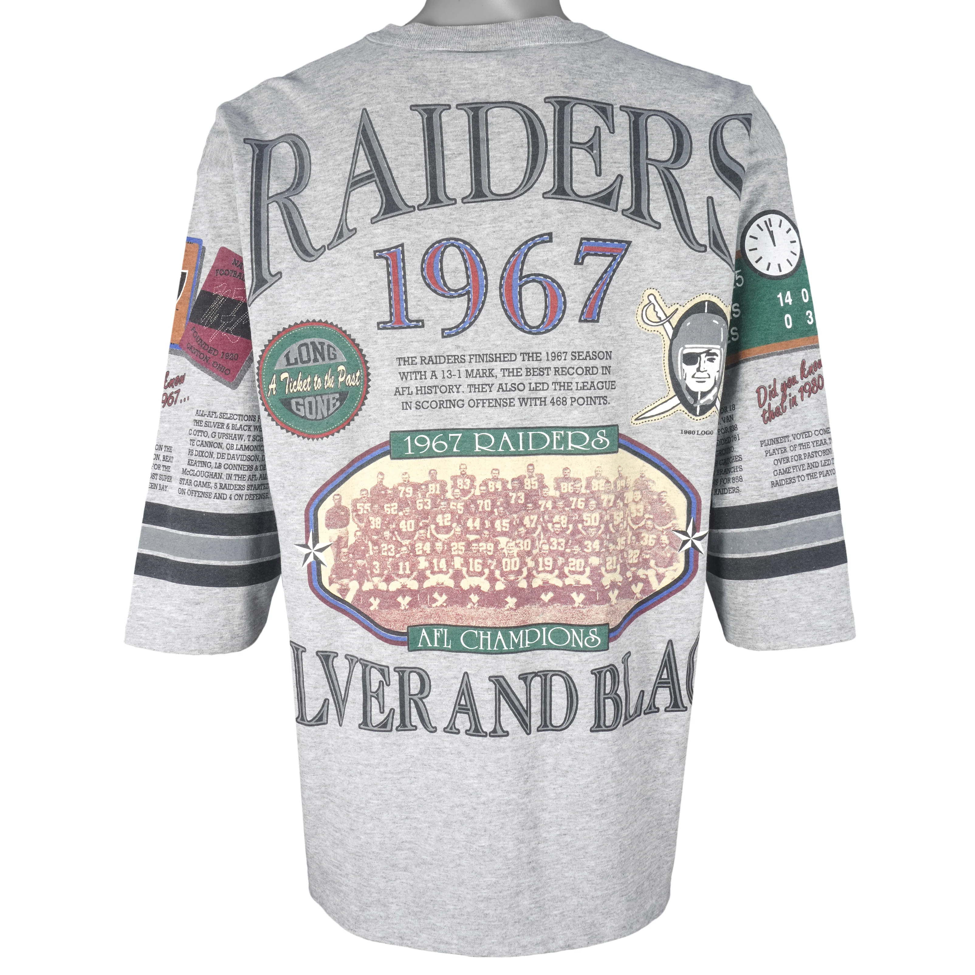 NFL (Long Gone) - Raiders Super Bowl XV Champions T-Shirt 1992 X-Large - Image 2