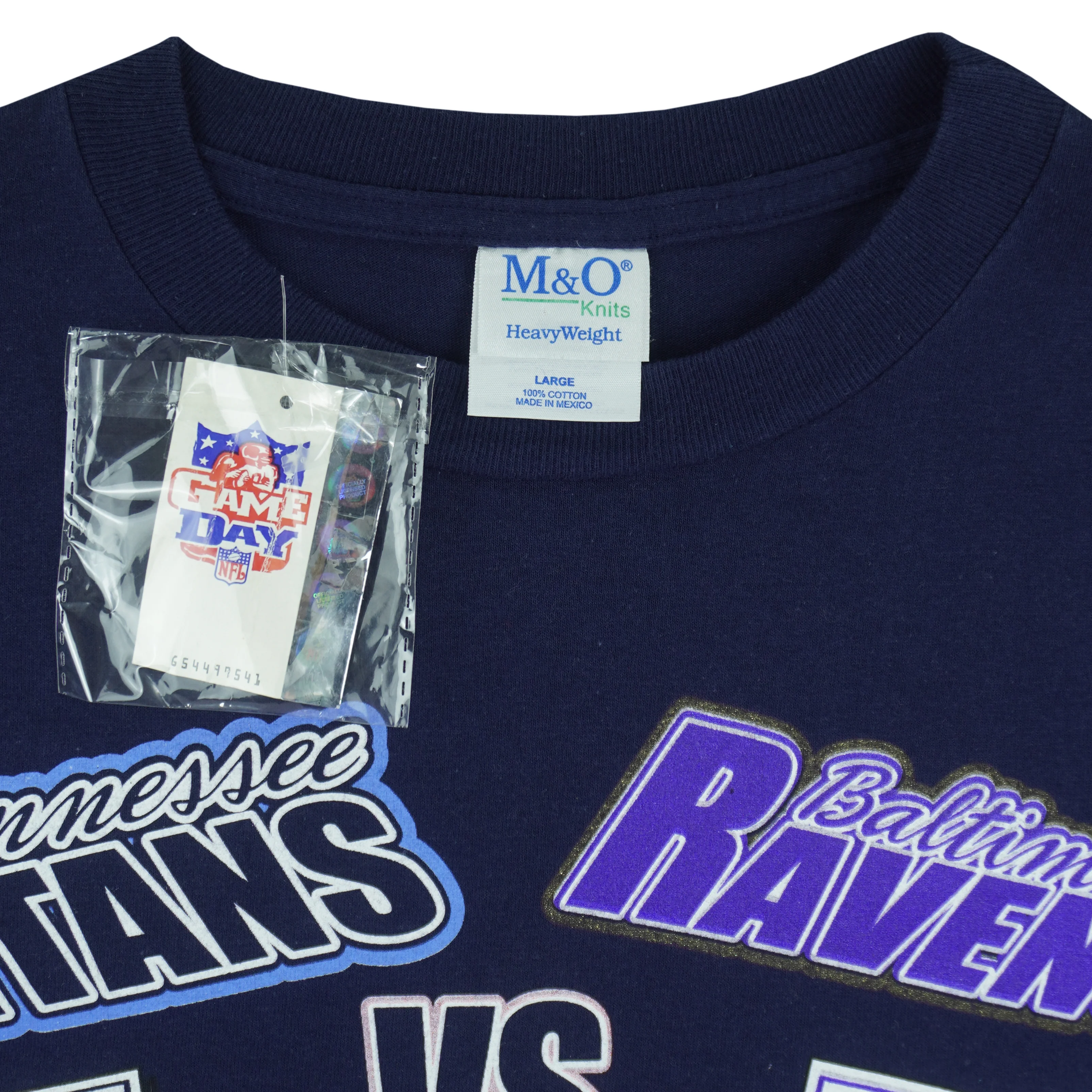 NFL (M&O) - Titans vs Ravens Playoffs Tickets Deadstock Shirt 2001 Large - Image 4