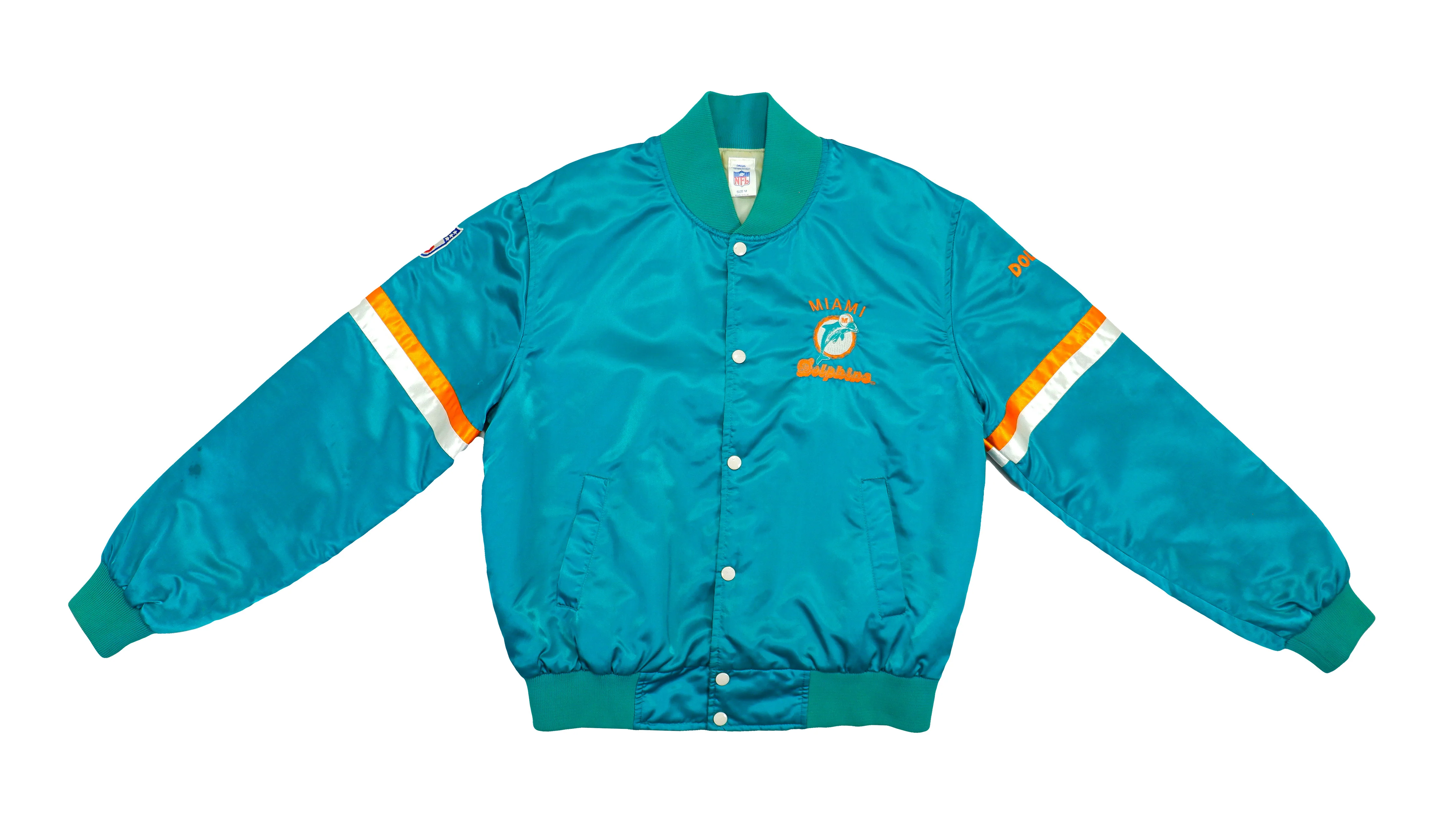 NFL - Miami Dolphins Satin Jacket 1990s Medium