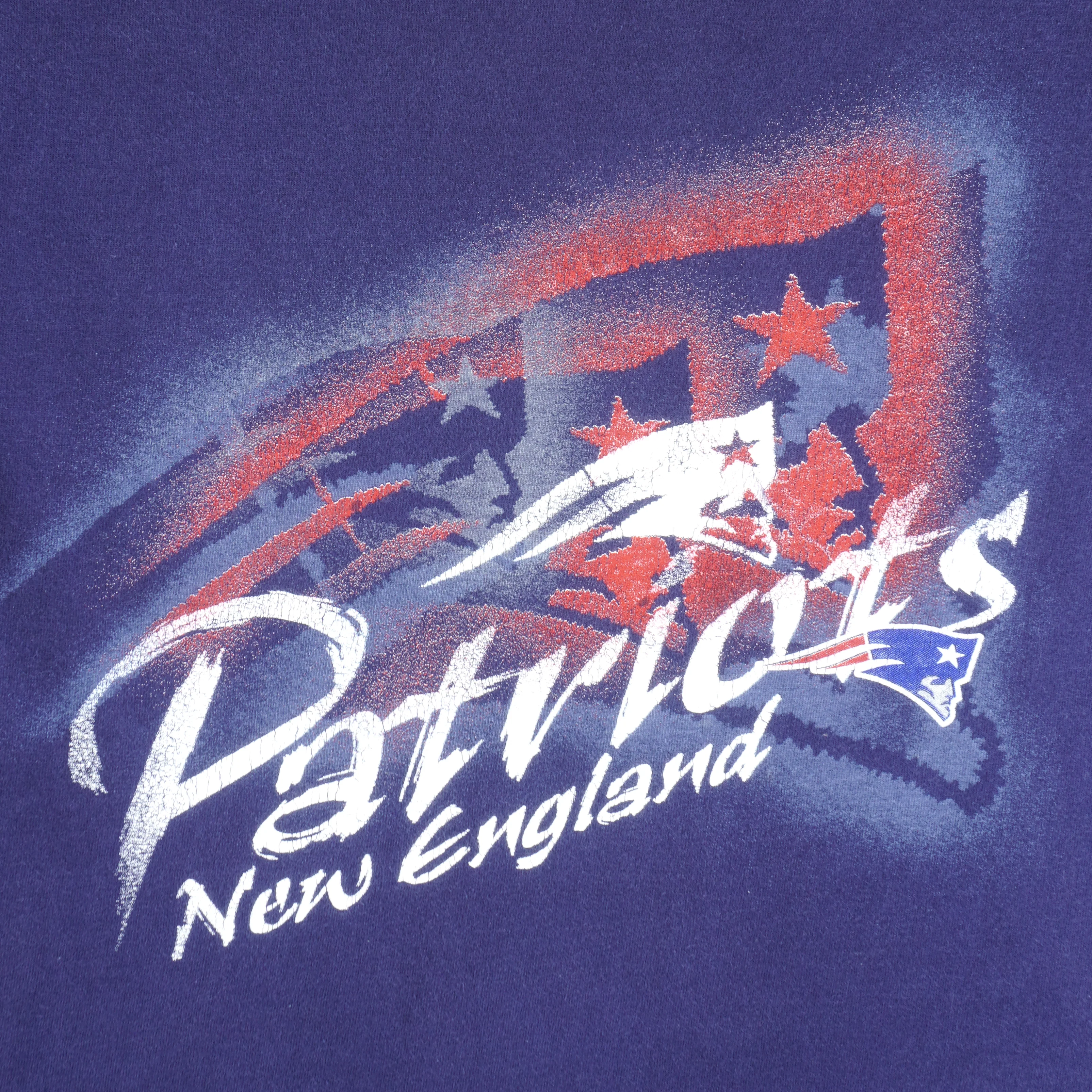 NFL - New England Patriots Spell-Out T-Shirt 1990s Large - Image 3