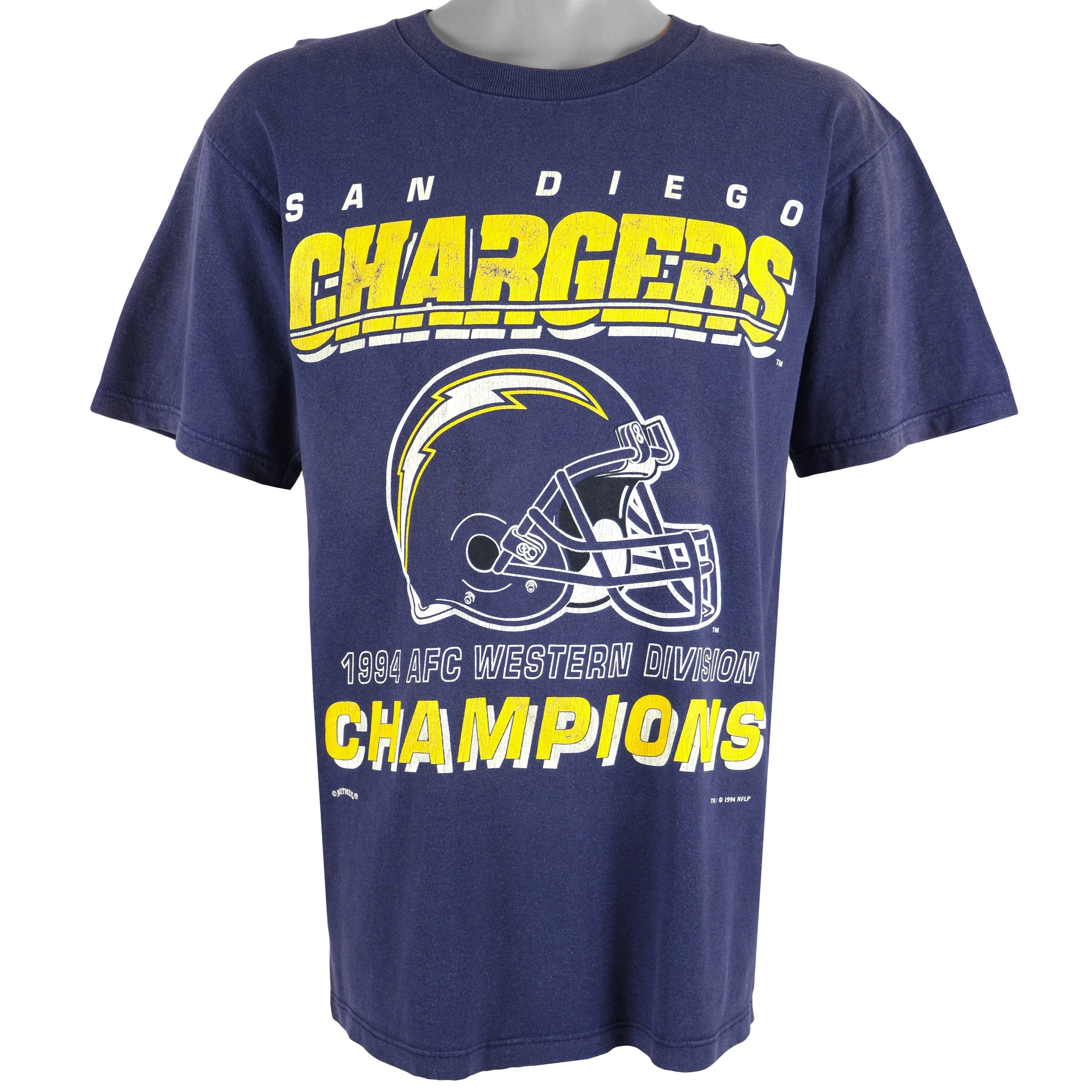 NFL (Nutmeg) - San Diego Chargers, AFC Western Division Champions T-Shirt 1994 X-Large