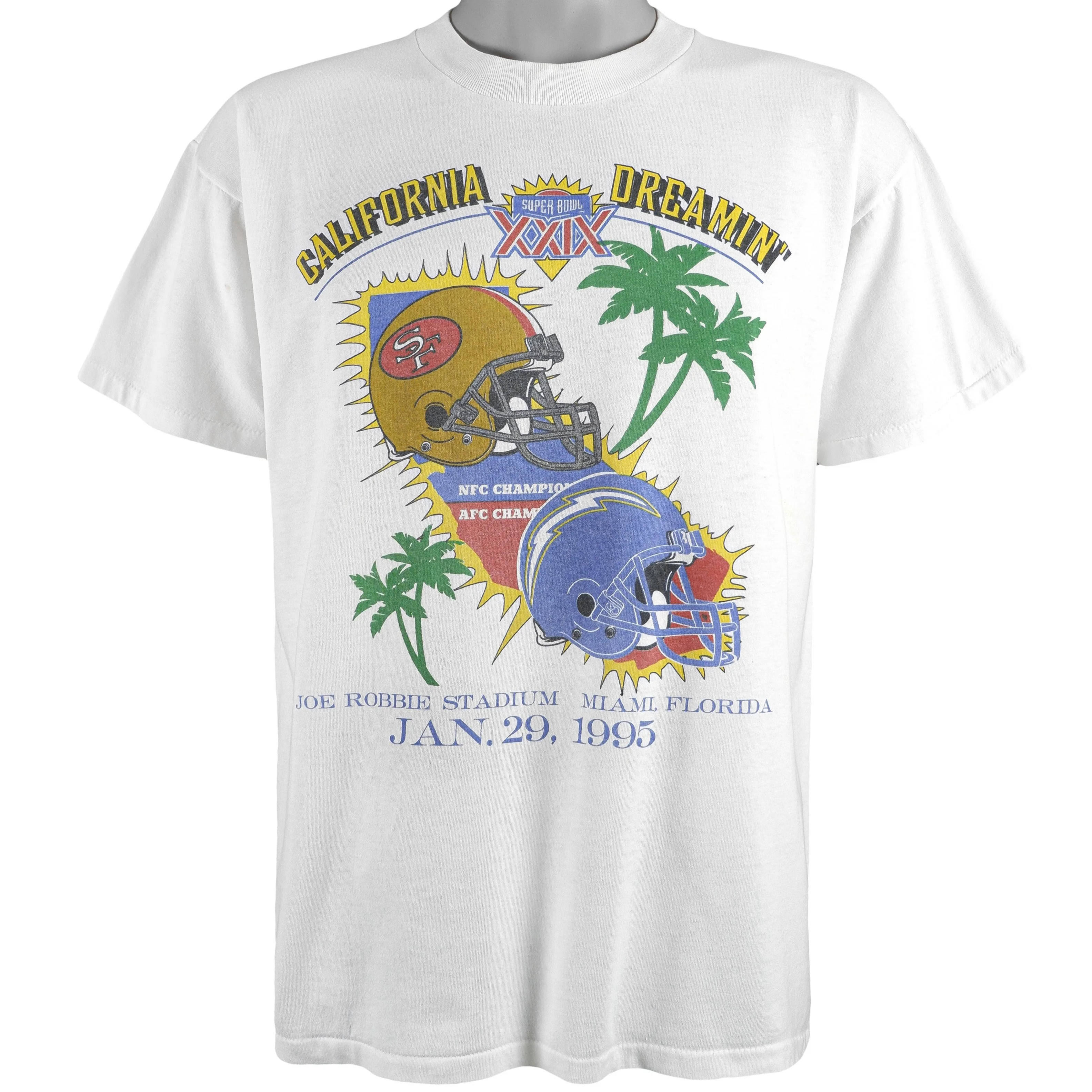 NFL (Oneita) - Super Bowl XXIX, 49ers VS Chargers Deadstock T-Shirt 1995 Large
