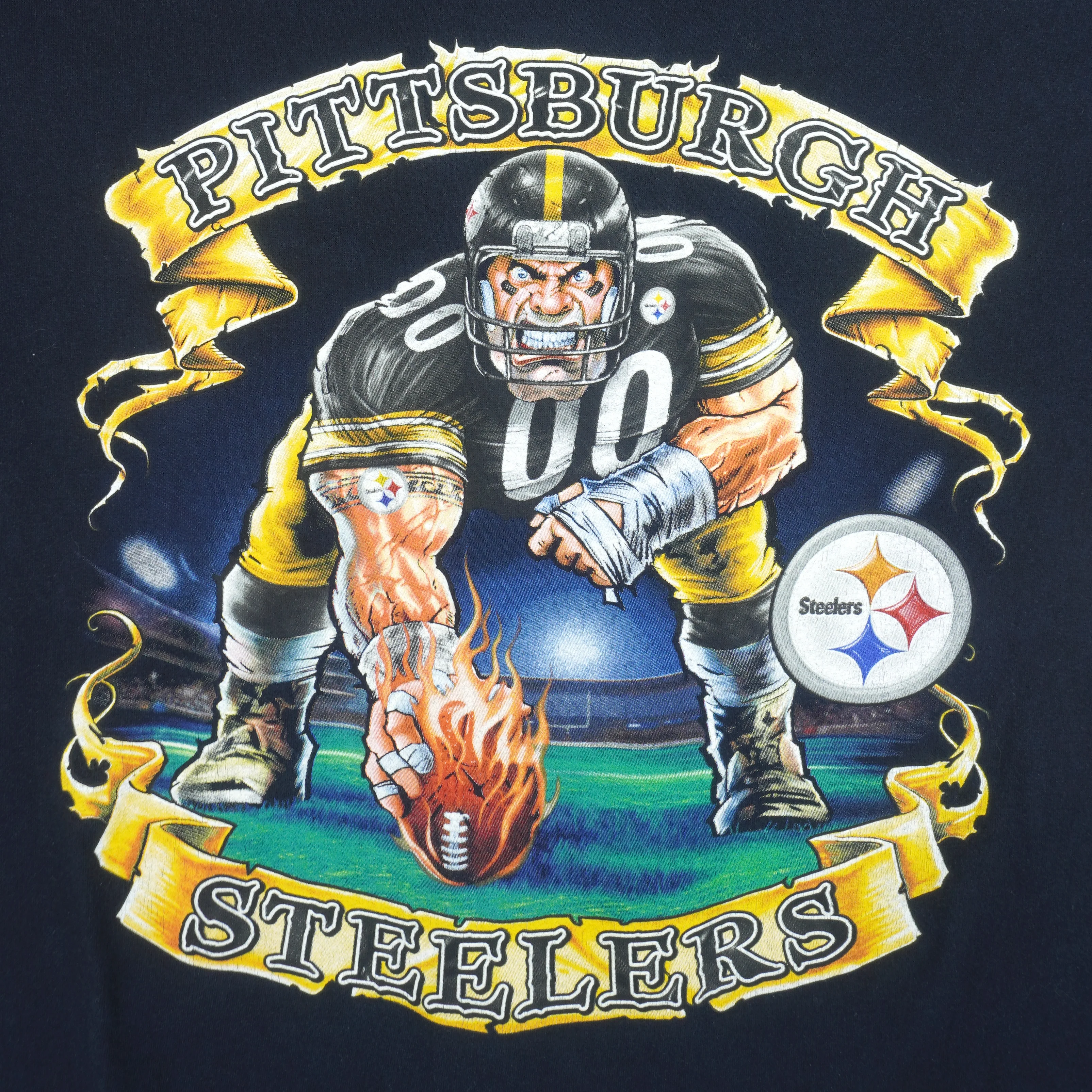 NFL - Pittsburgh Steelers Big Logo T-Shirt 2000s Large - Image 3
