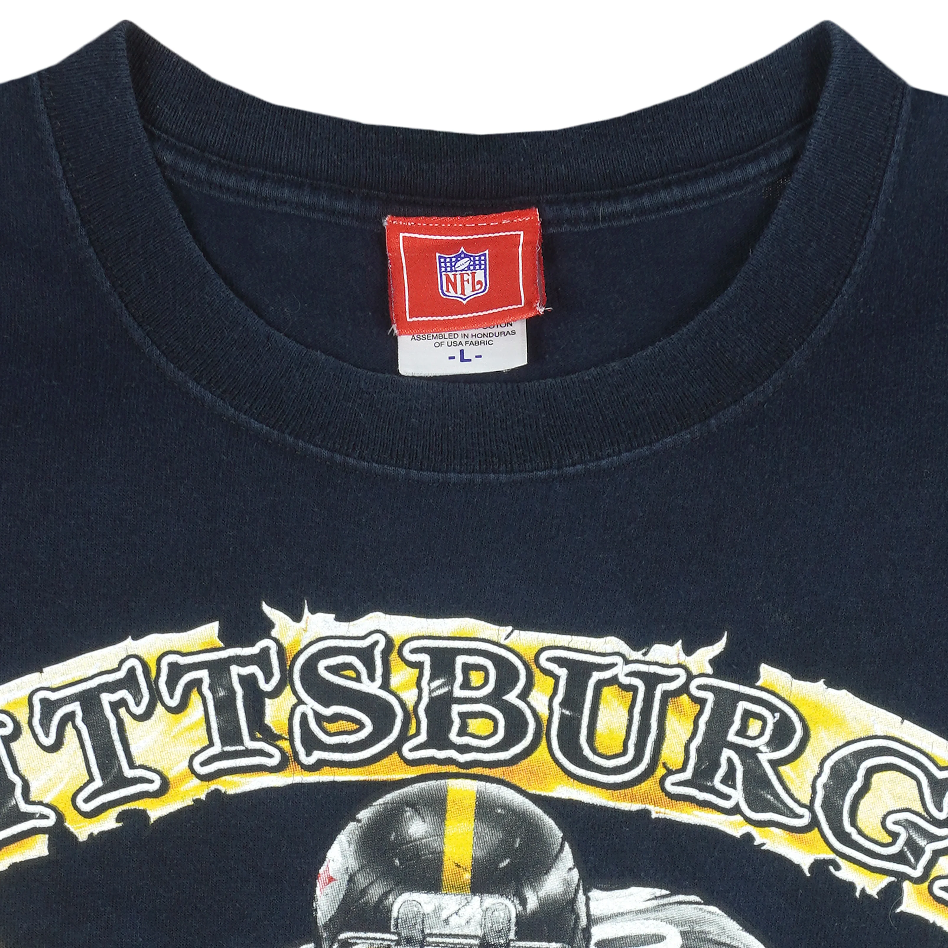 NFL - Pittsburgh Steelers Big Logo T-Shirt 2000s Large - Image 4