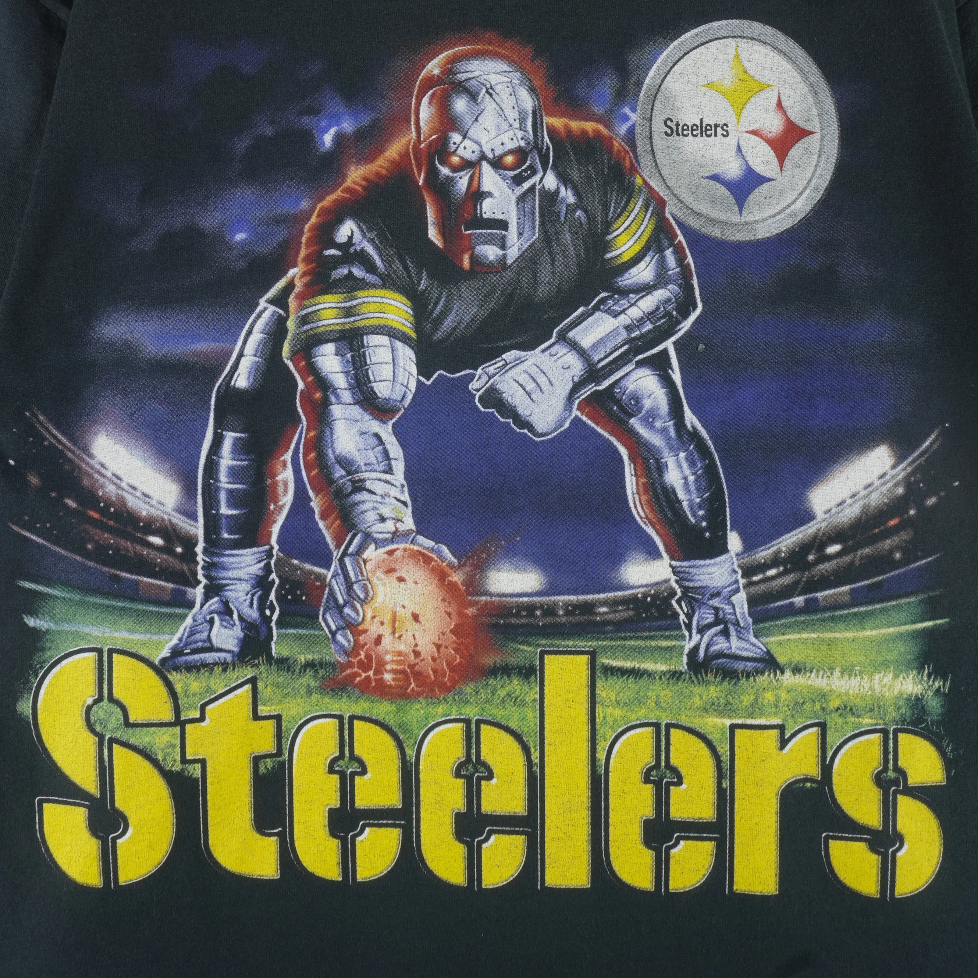 NFL - Pittsburgh Steelers Big Logo T-Shirt 2000s X-Large - Image 3