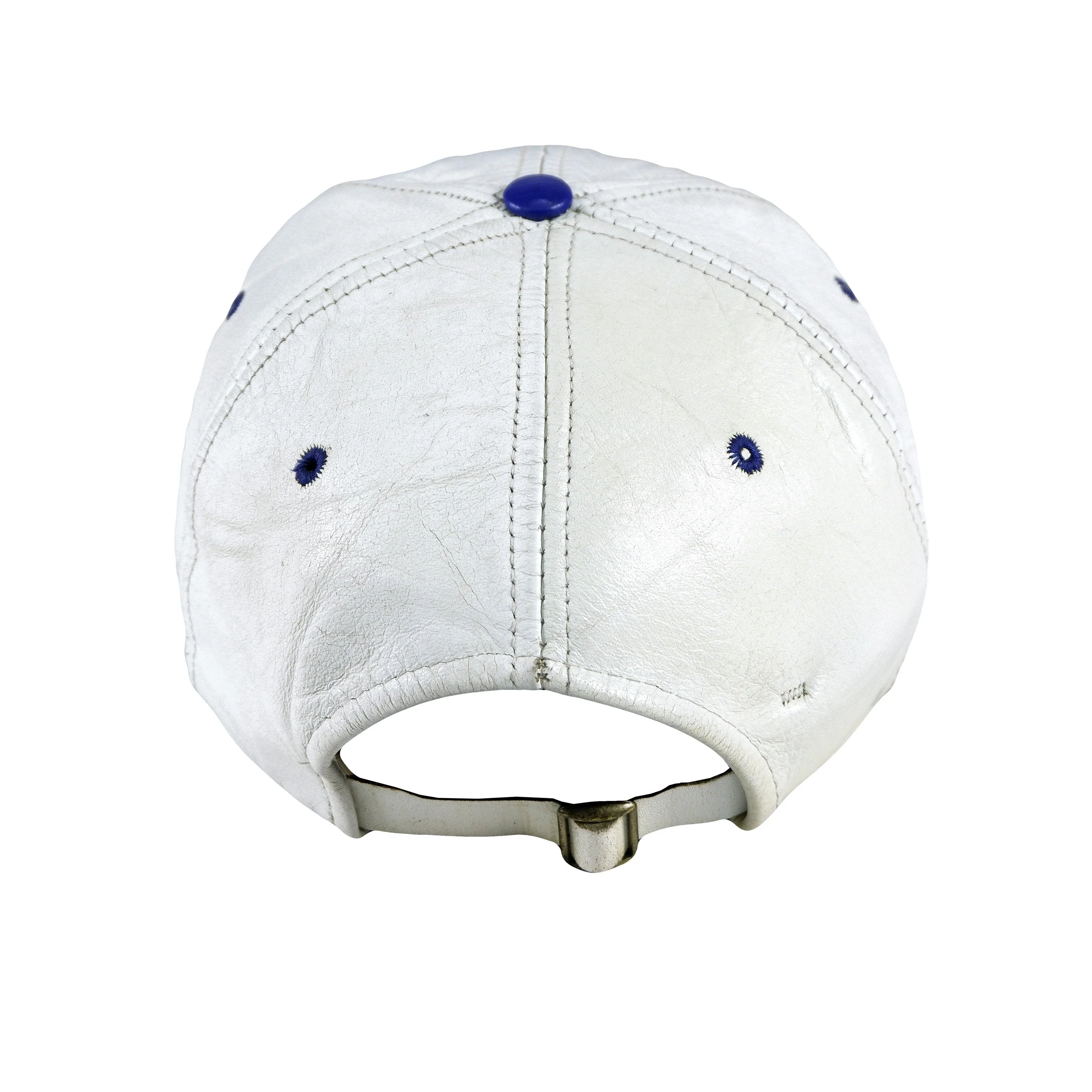 NFL (Pro Elite) - Minnesota Vikings Leather Strapback Hat 1990s OSFA - Image 4