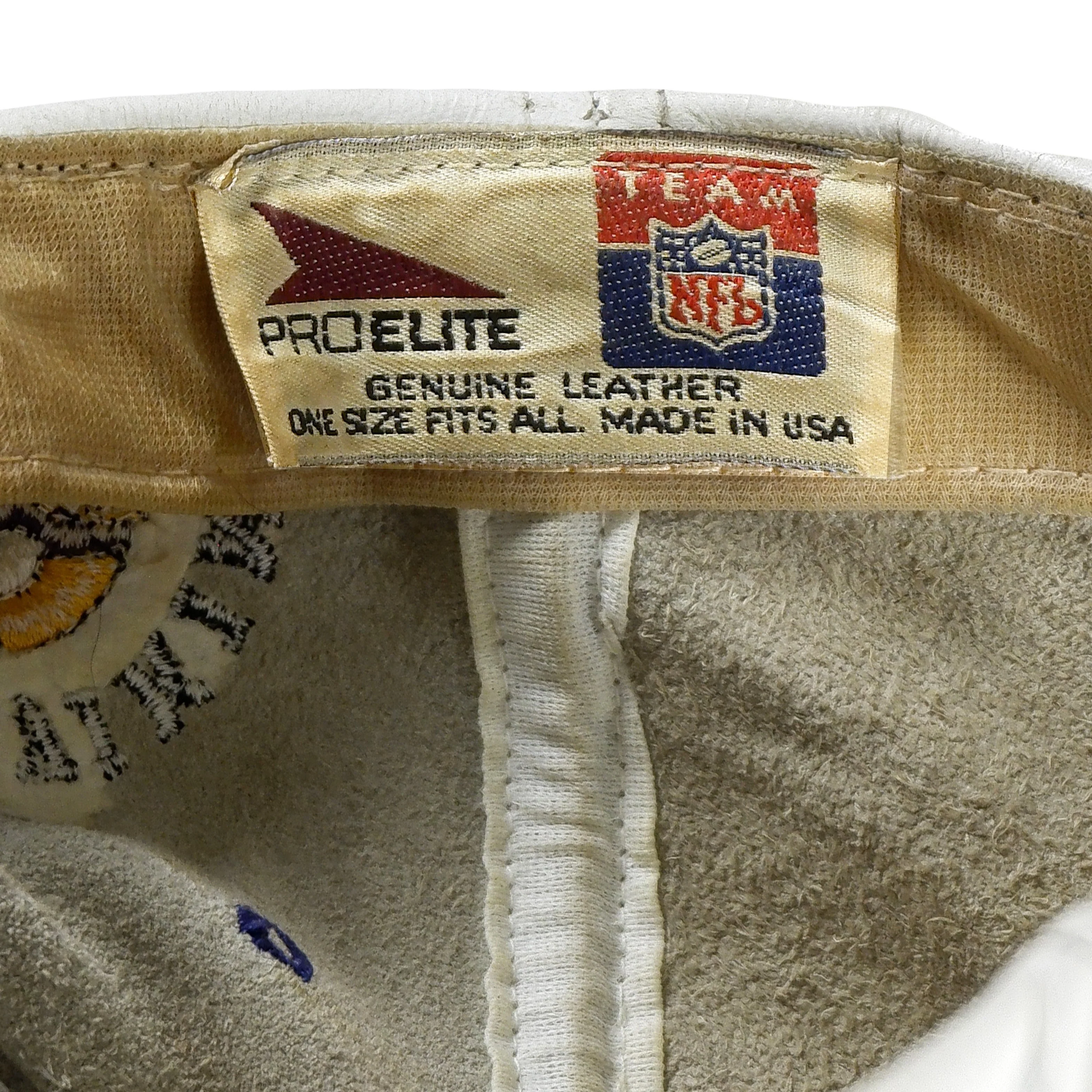 NFL (Pro Elite) - Minnesota Vikings Leather Strapback Hat 1990s OSFA - Image 5