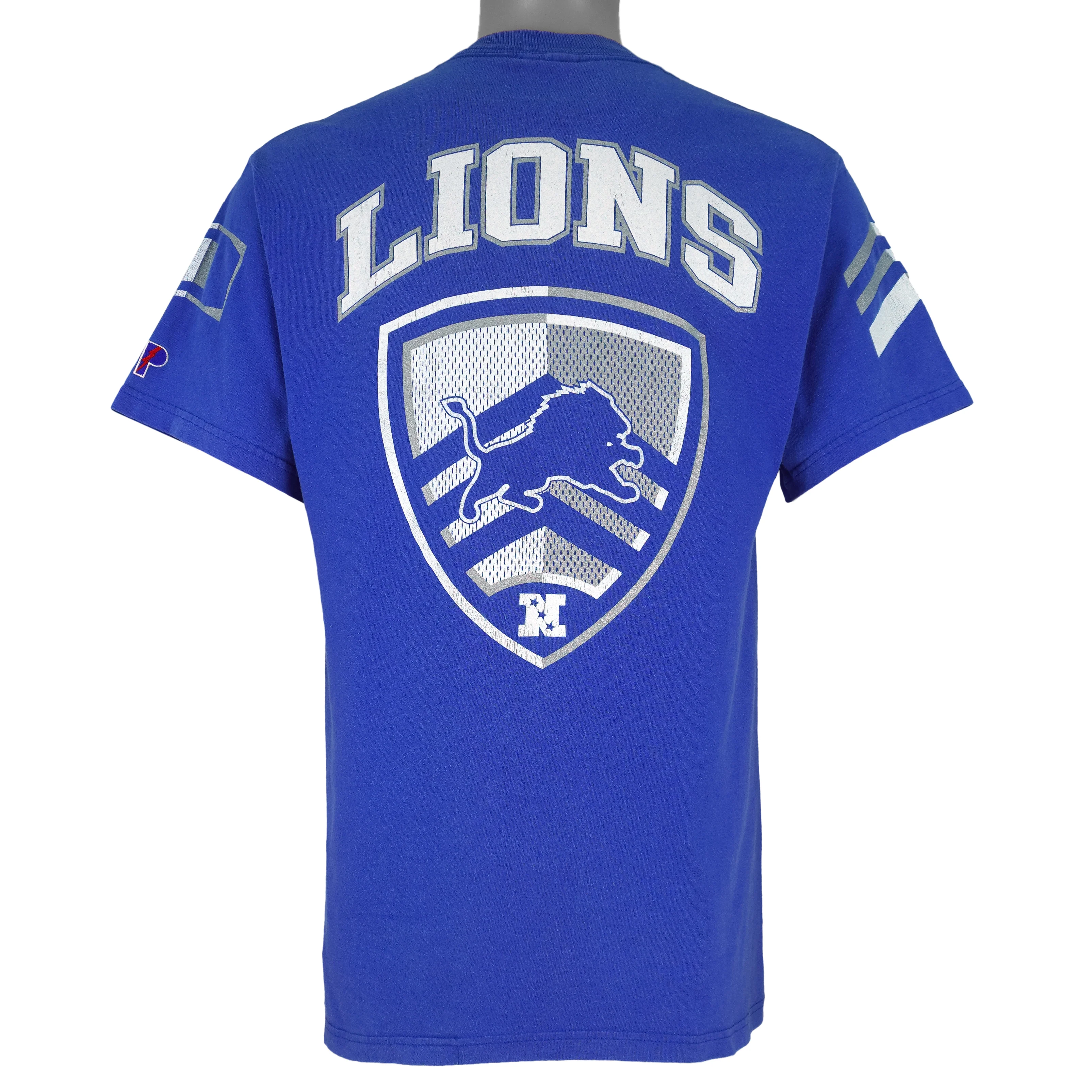 NFL (Pro Player) - Detroit Lions Big Spell-Out T-Shirt 1997 Medium - Image 2