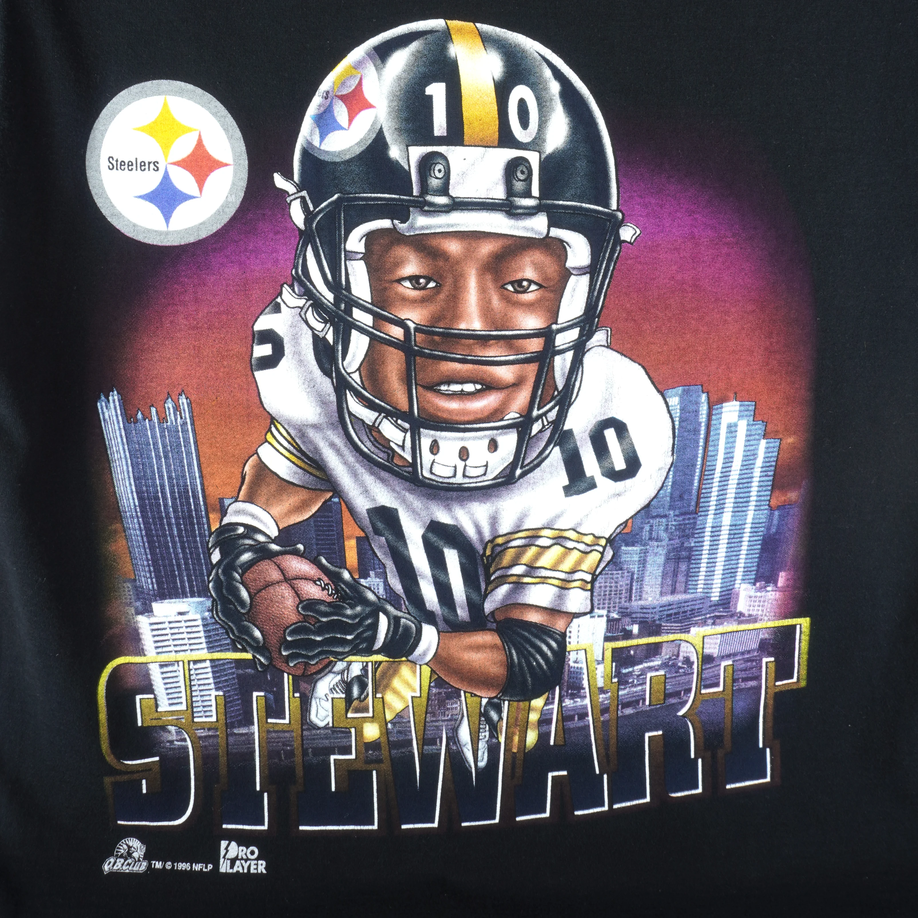 NFL (Pro Player) - Pittsburgh Steelers Kordell Stewart Caricature T-Shirt 1996 X-Large - Image 3