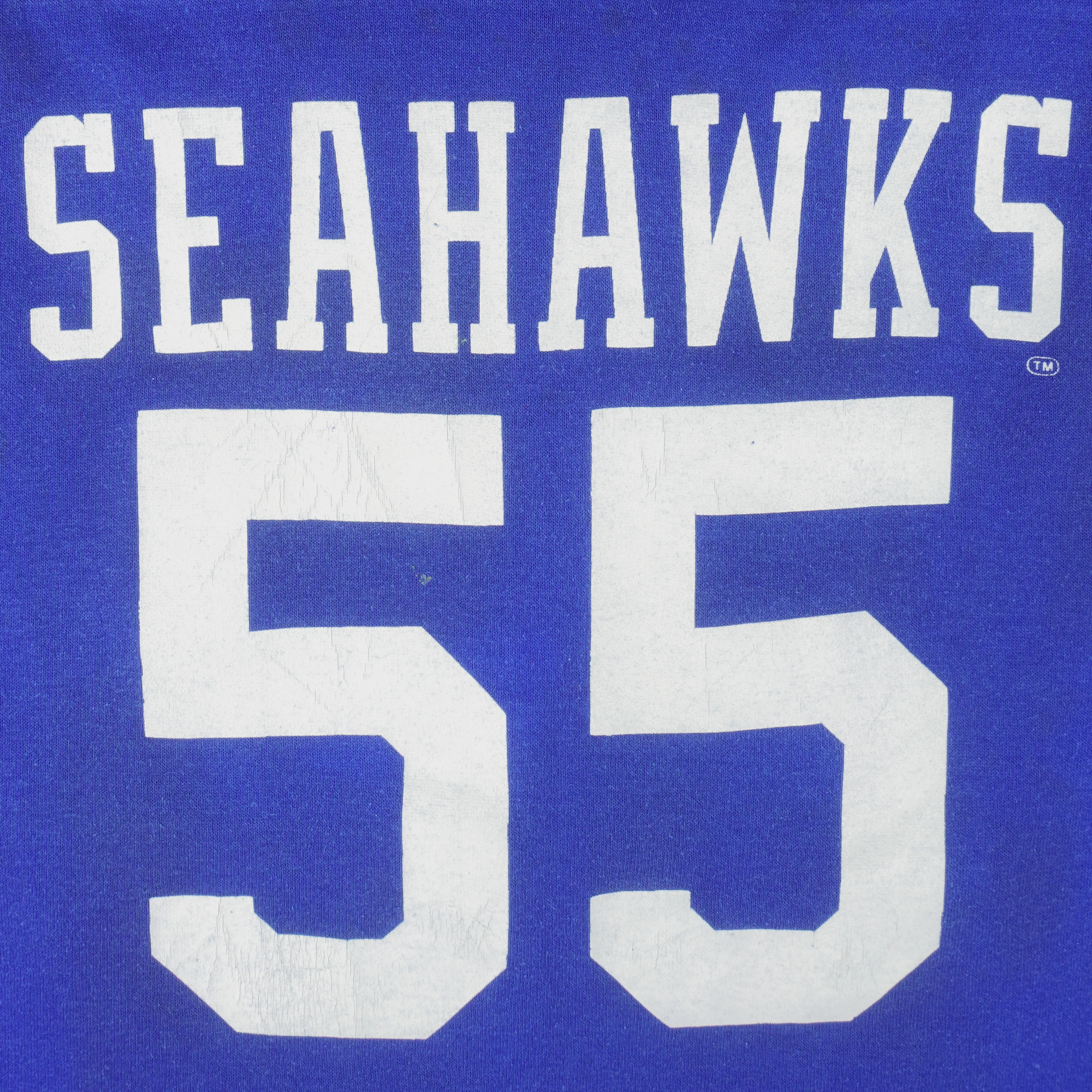 NFL (Rawlings) - Seattle Seahawks Brian Bosworth No. 55 Jersey 1980s Large - Image 3
