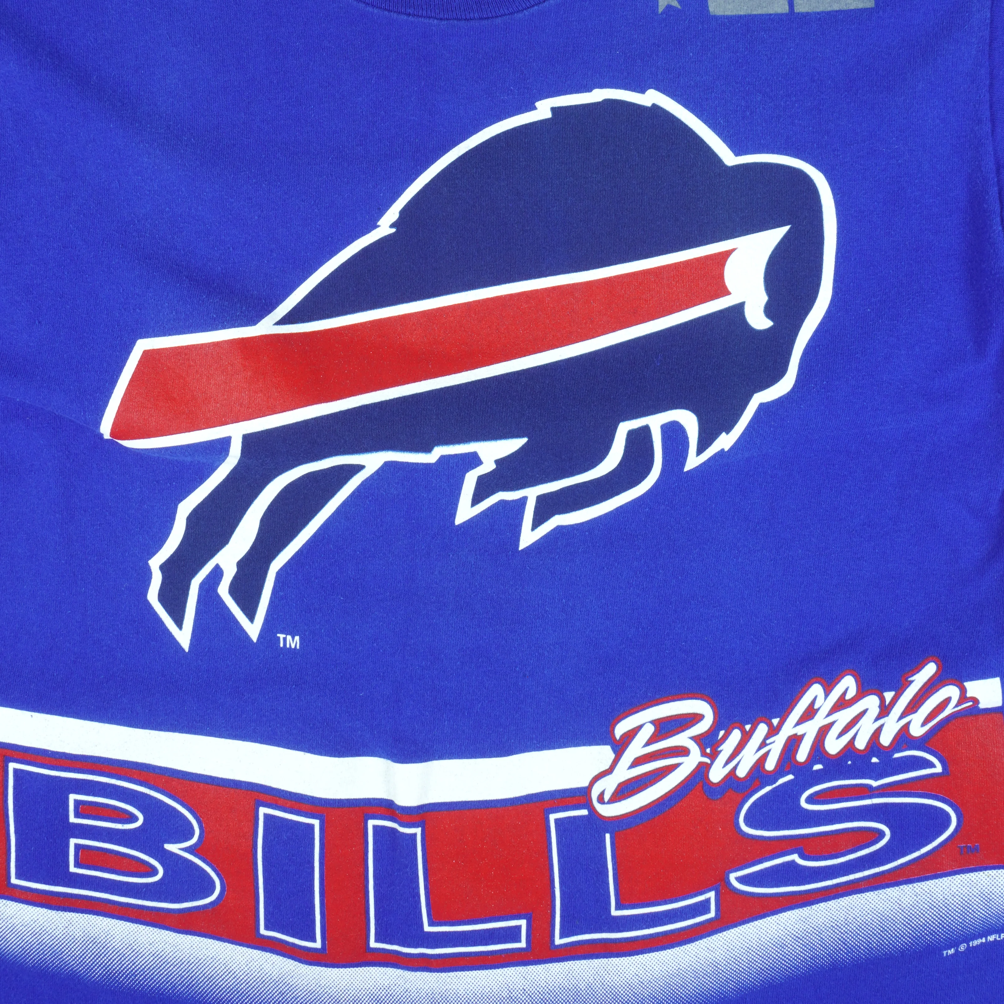 NFL (Salem) - Buffalo Bills Single Stitch T-Shirt 1994 Small - Image 3