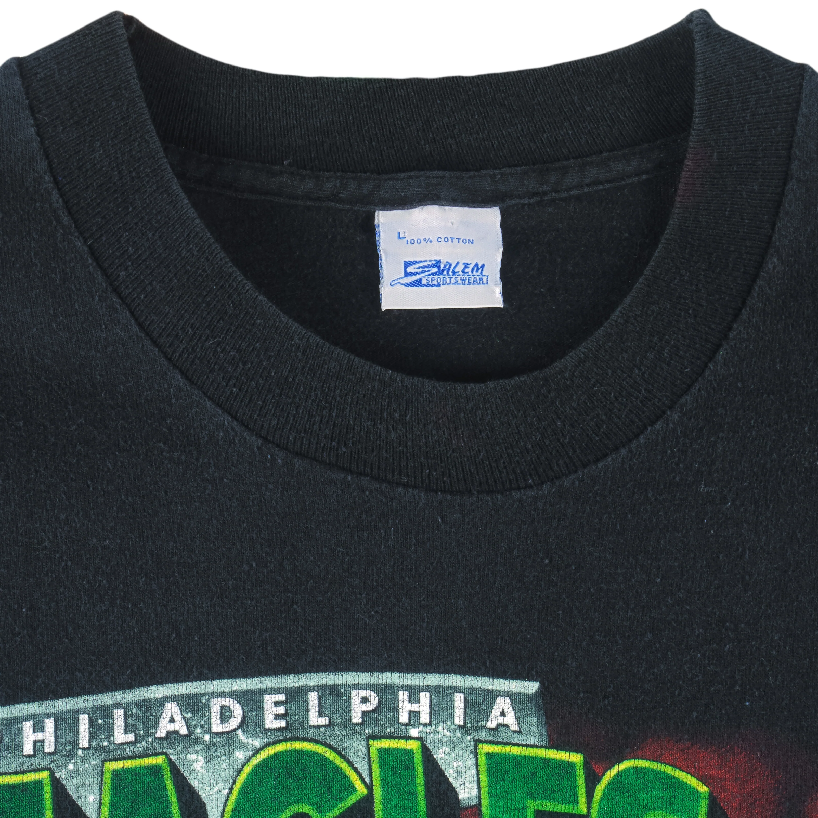 NFL (Salem) - Philadelphia Eagles Super Hero T-Shirt 1994 Large - Image 4