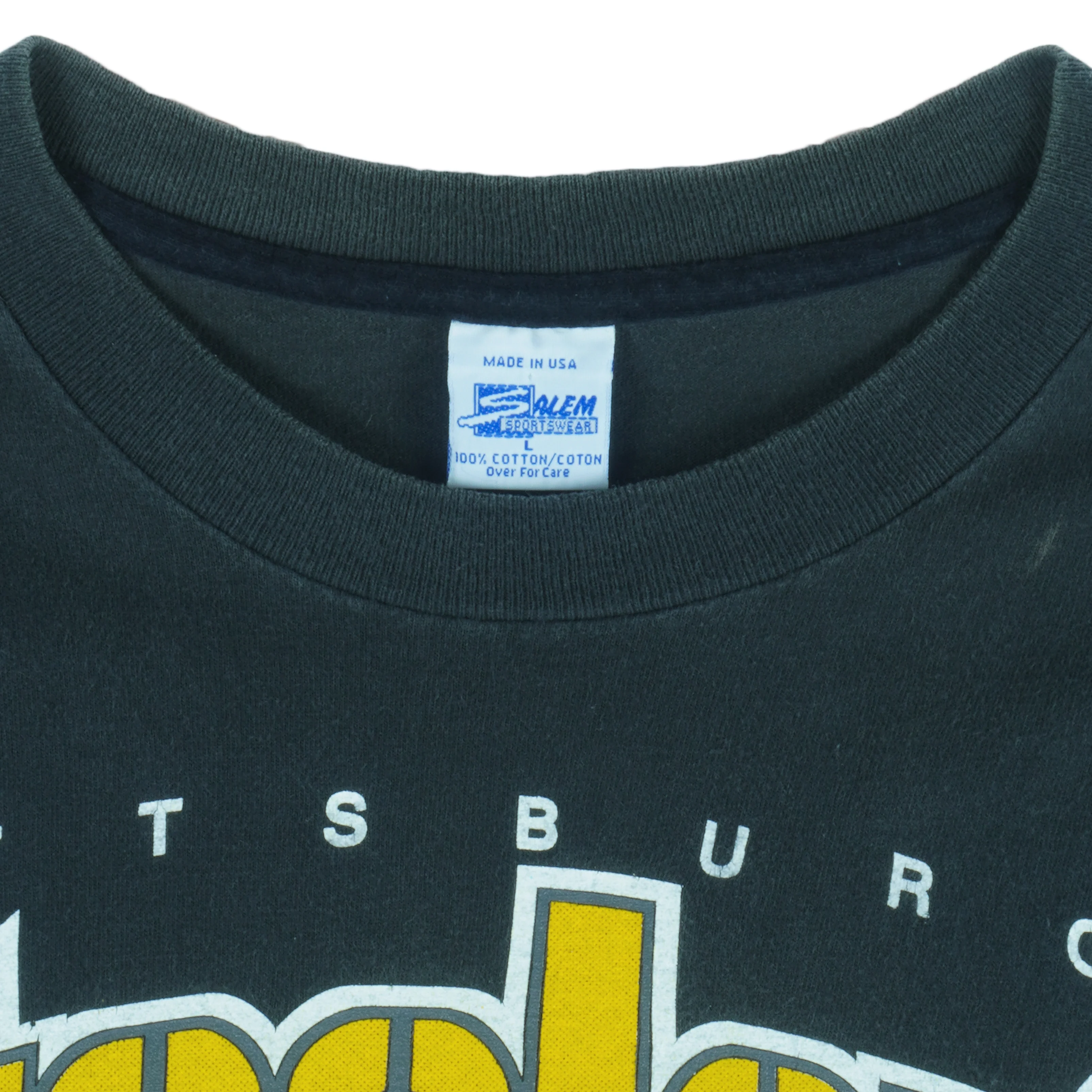 NFL (Salem) - Pittsburgh Steelers Helmet T-Shirt 1992 Medium - Image 4