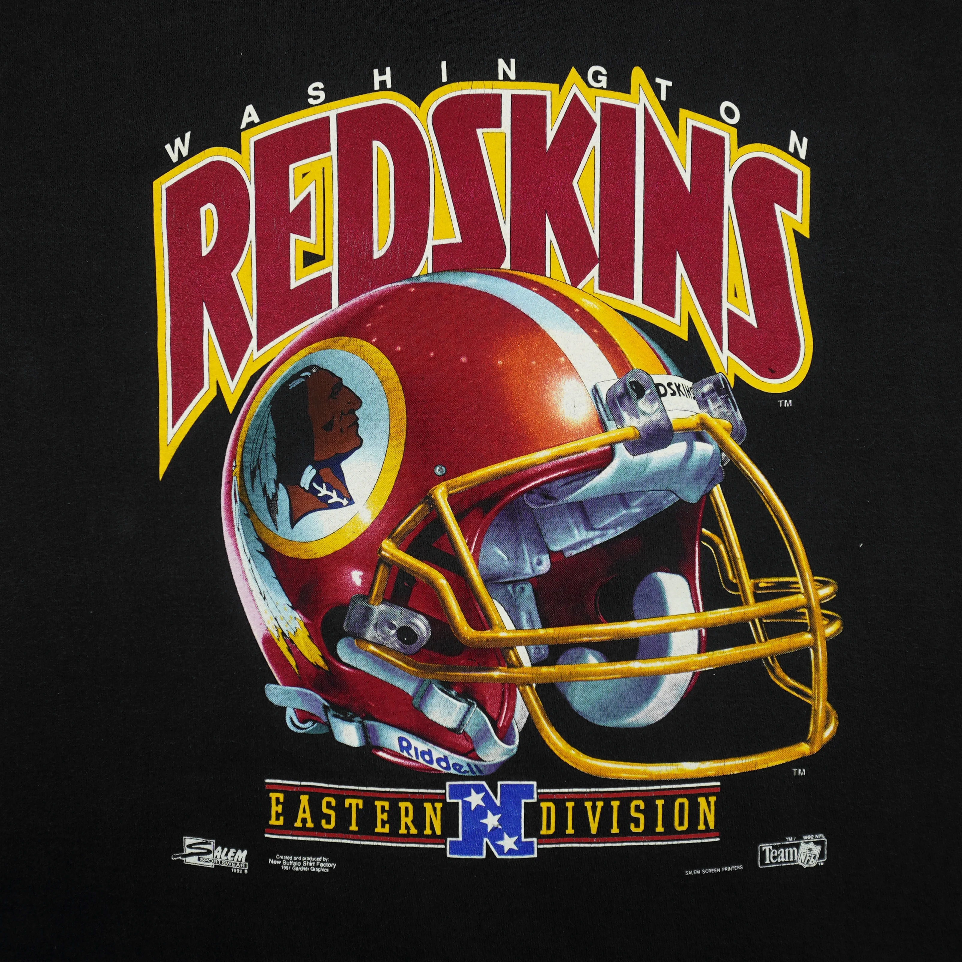 NFL (Salem) - Washington Redskins Helmet T-Shirt 1992 X-Large - Image 3